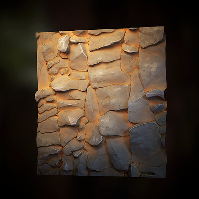Stylized Stone Wall - Substance Designer
