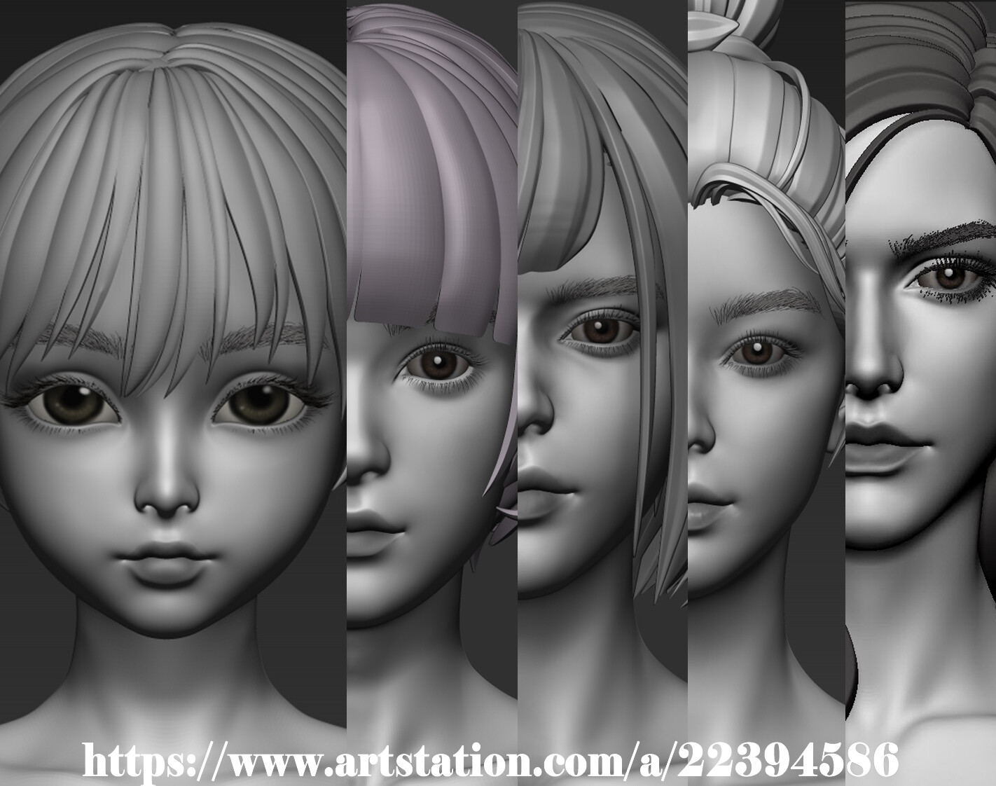 ArtStation - 5 Fine-Looking Beautiful Female basemesh from 6 to 40