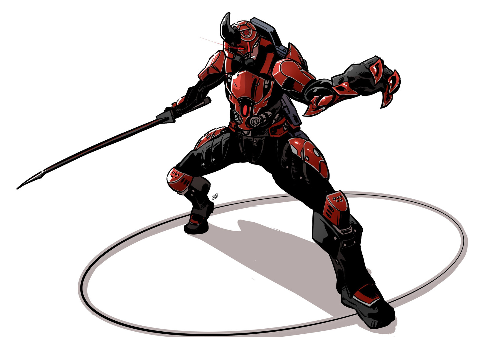 Canon design of Ruby and Vorpal Sword; art by Kukuruyo