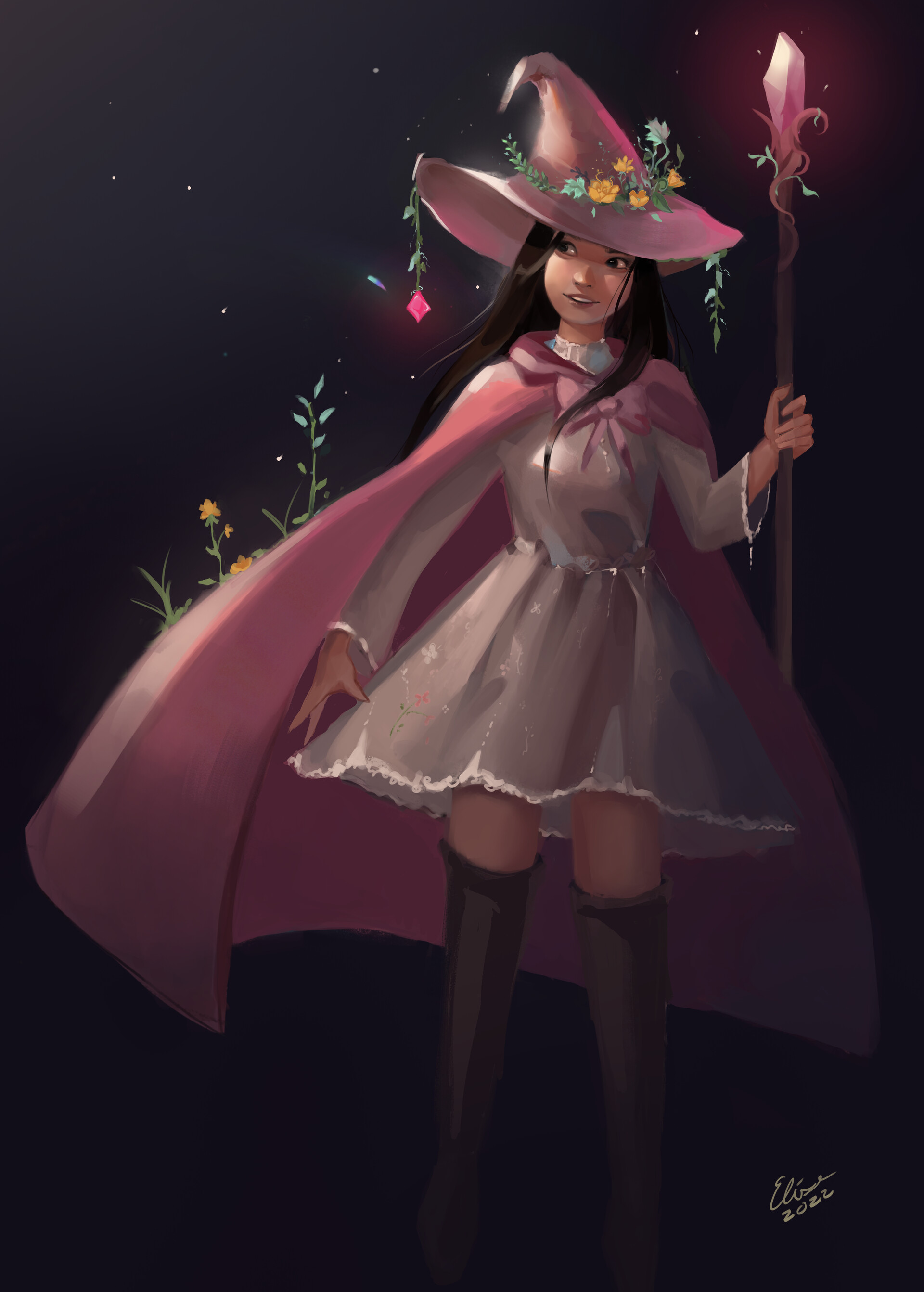 ArtStation - The Witch and The Flower
