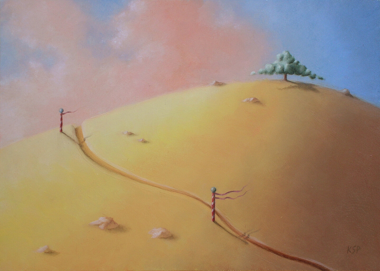 "Rolling Hill"
Oil on panel