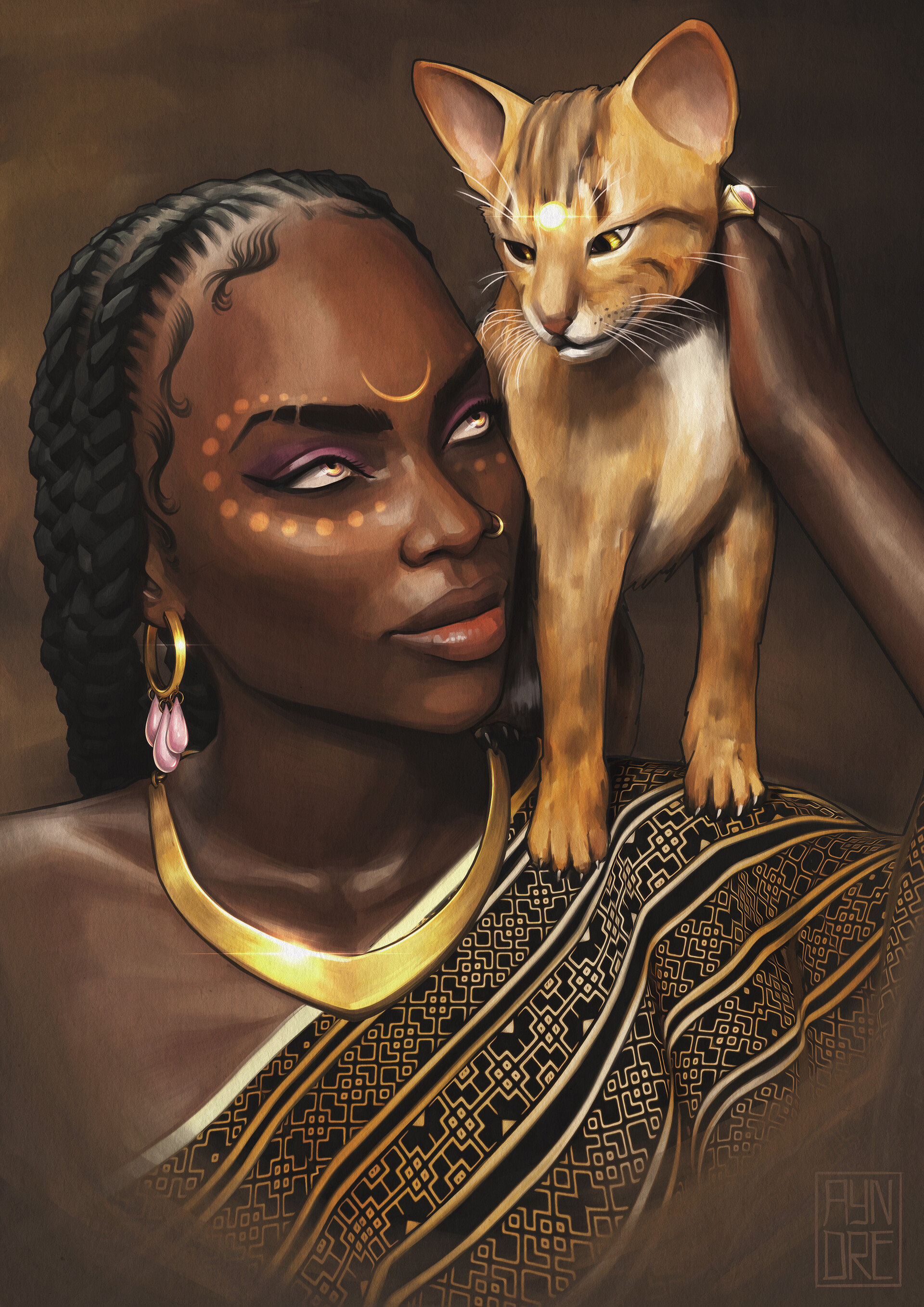 ArtStation - Queen Of Dusk 3, Of Woman & Cat