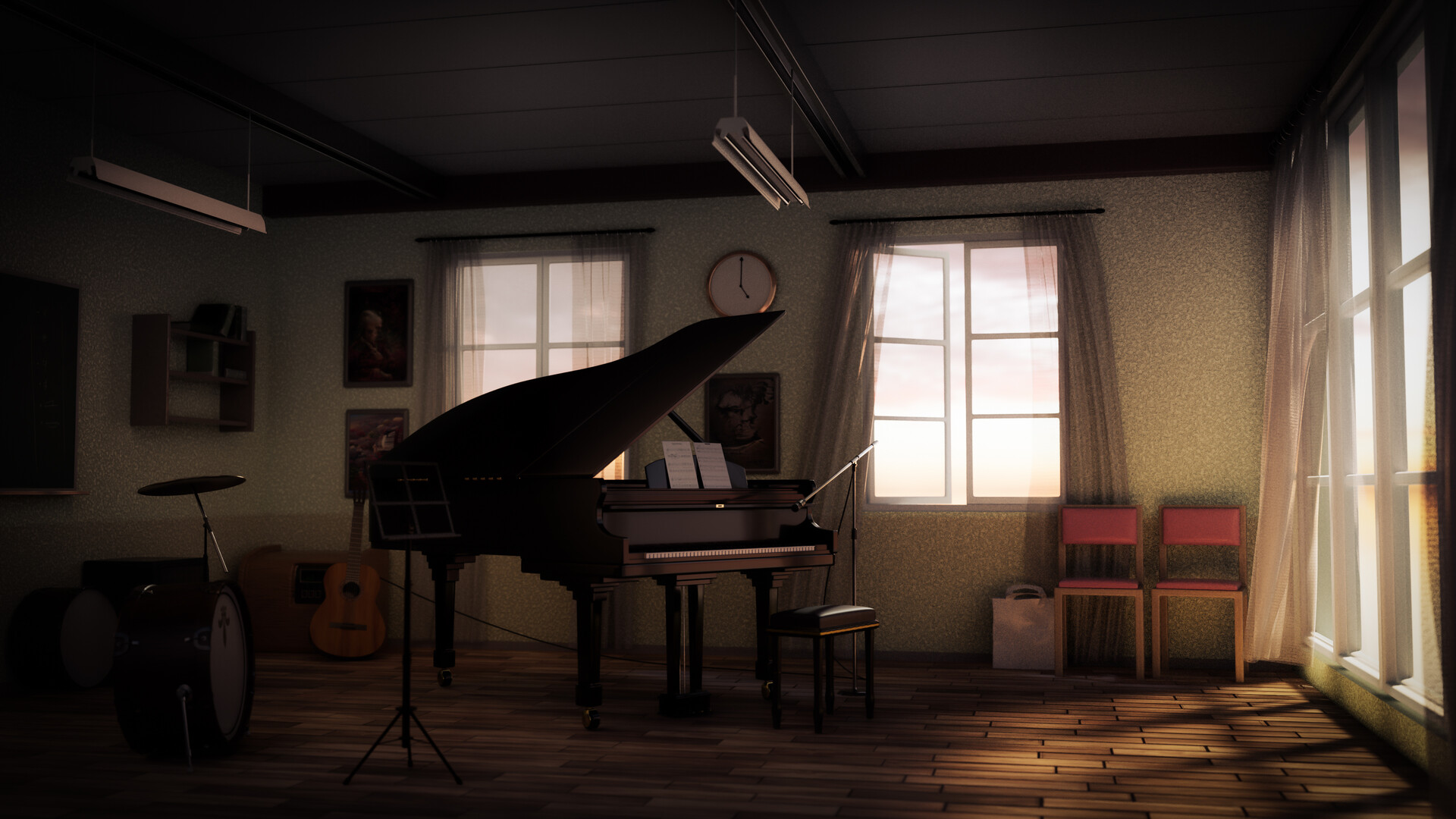 ArtStation Music Club Room artstation-music-club-room