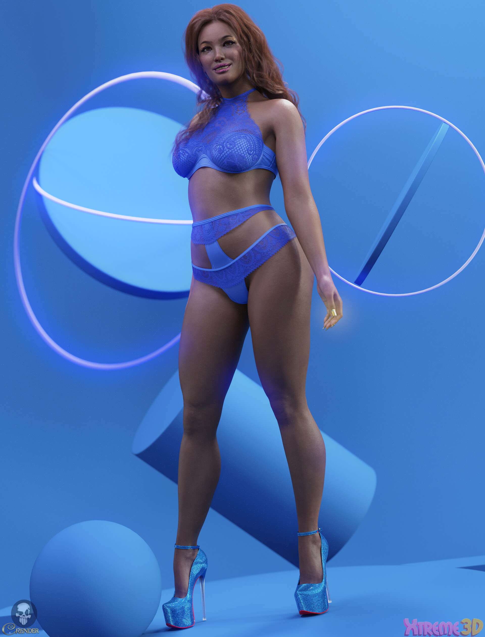 Xtreme3D Studio - X Fashion Lace Secrets Lingerie for G8F/G8