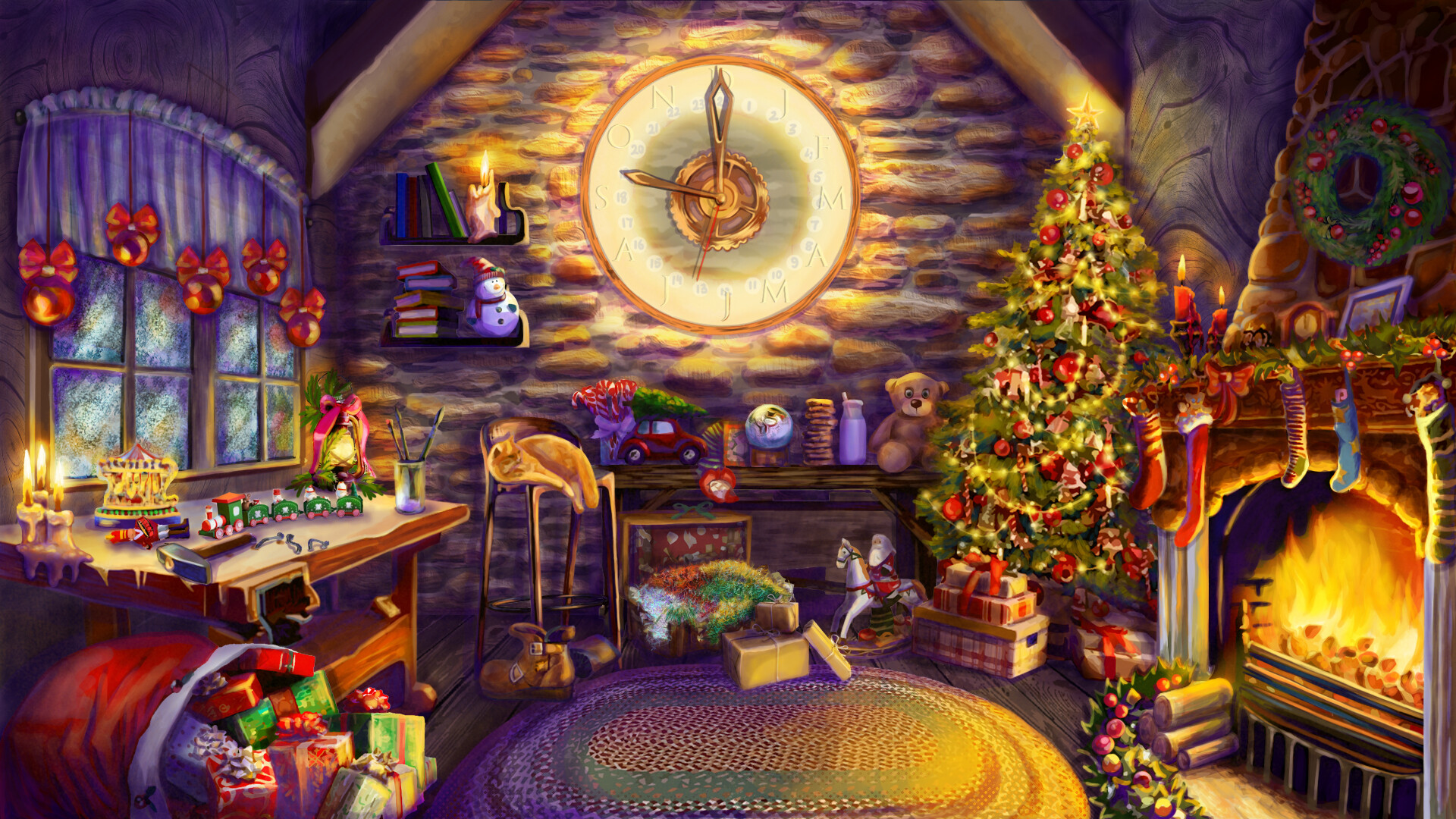 Artstation santas workshop interior