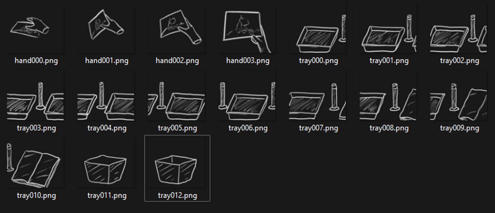 hand animated keyframe animation for helper hint UI