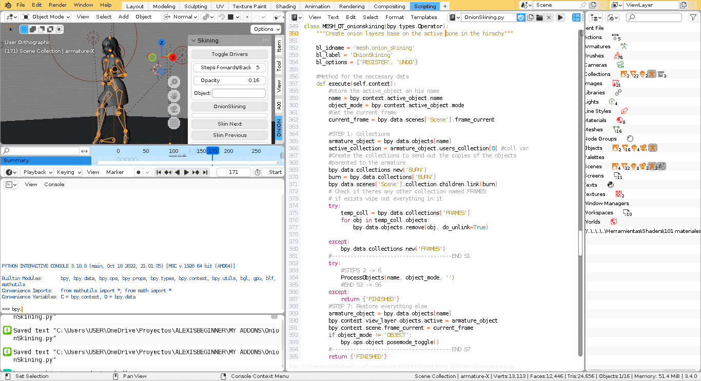 Jesus Alexis Onion Skinning for blender