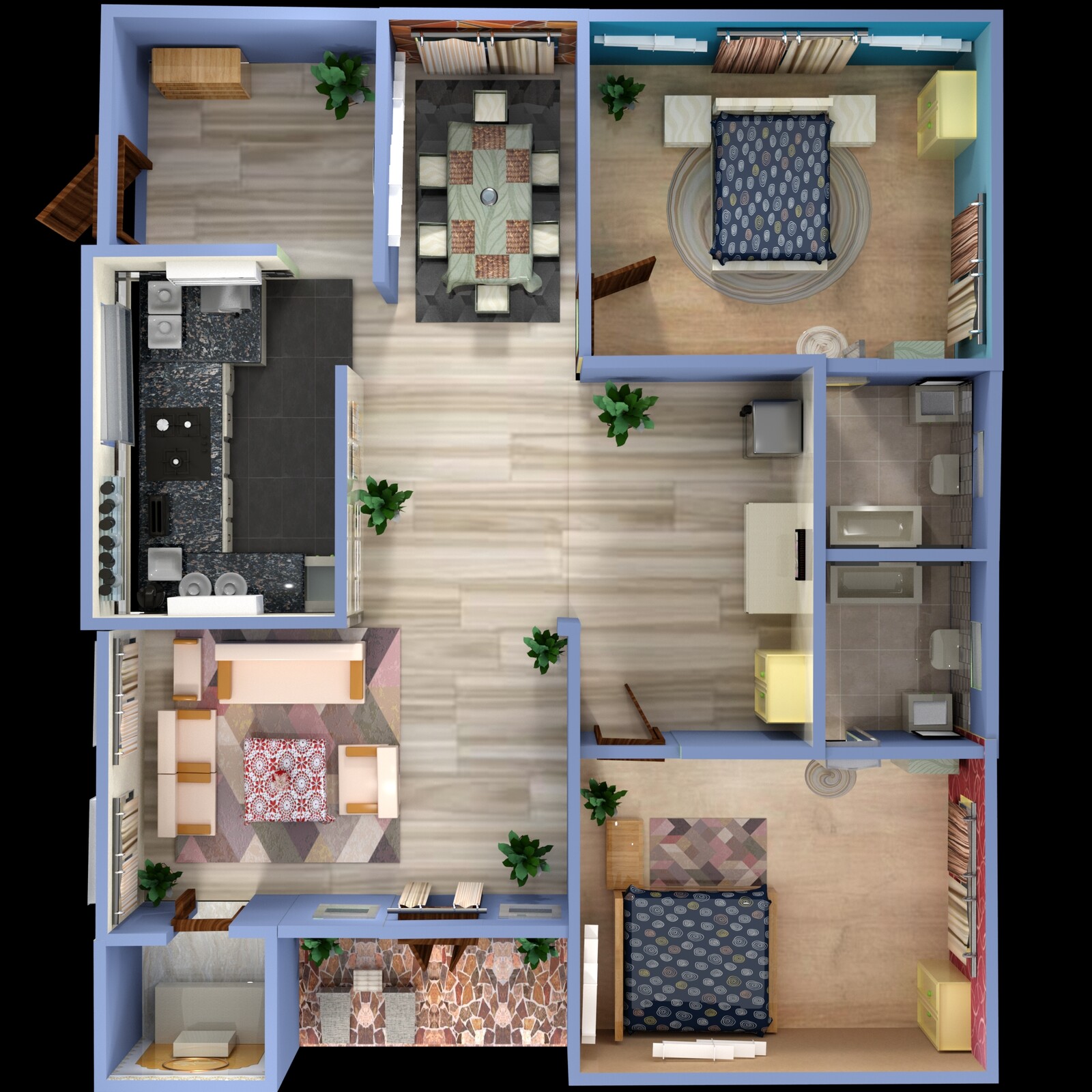Interior designed in 3ds max