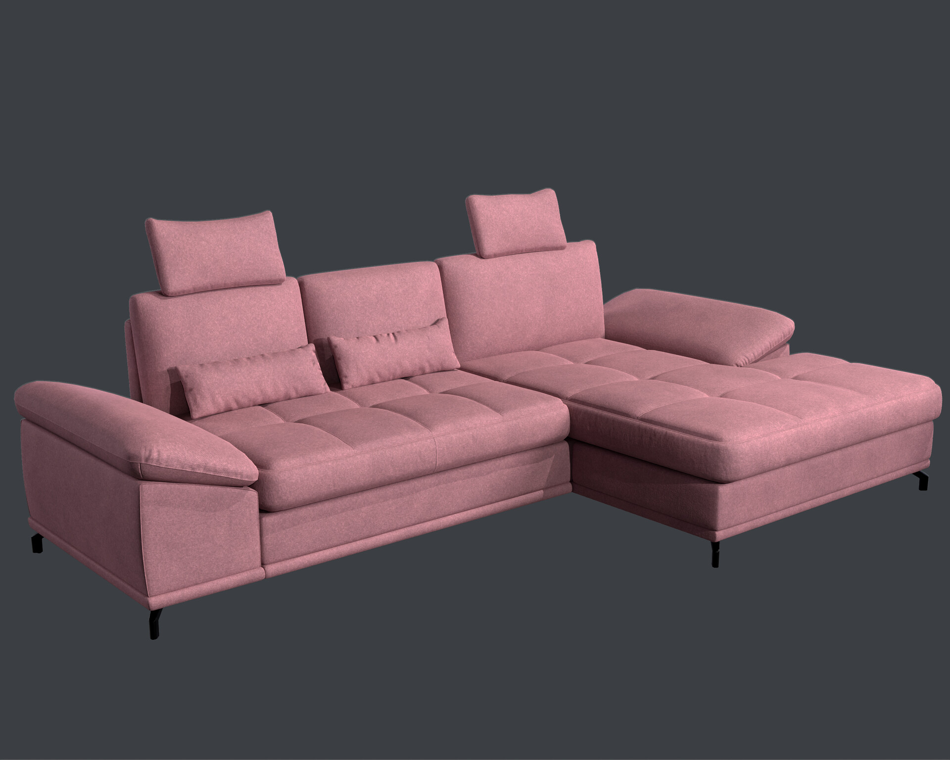 Jeevithan D Rose fabric Corner Sofa