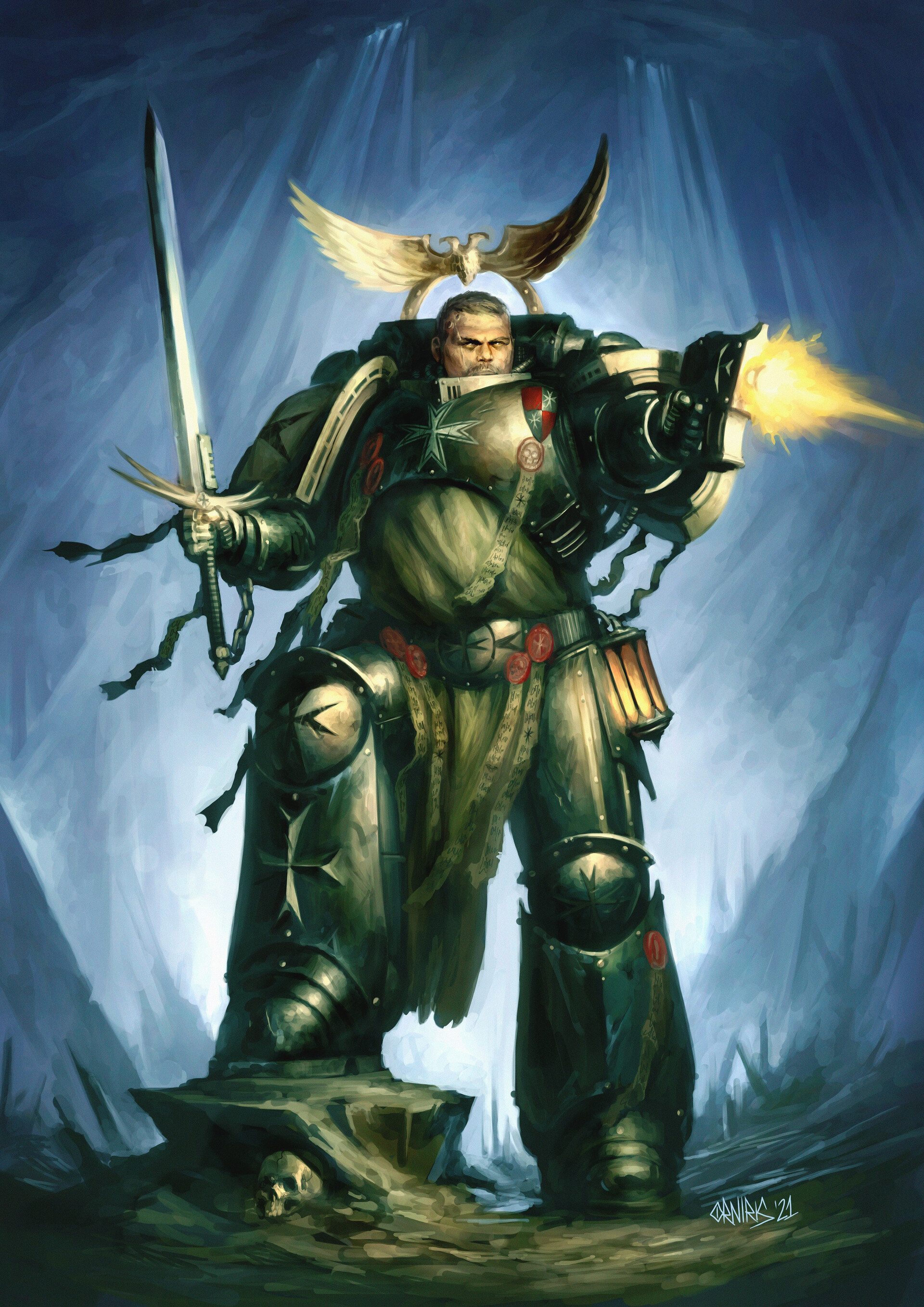 ArtStation Only in Death Black Templars Warhammer 40 000 Fan Art