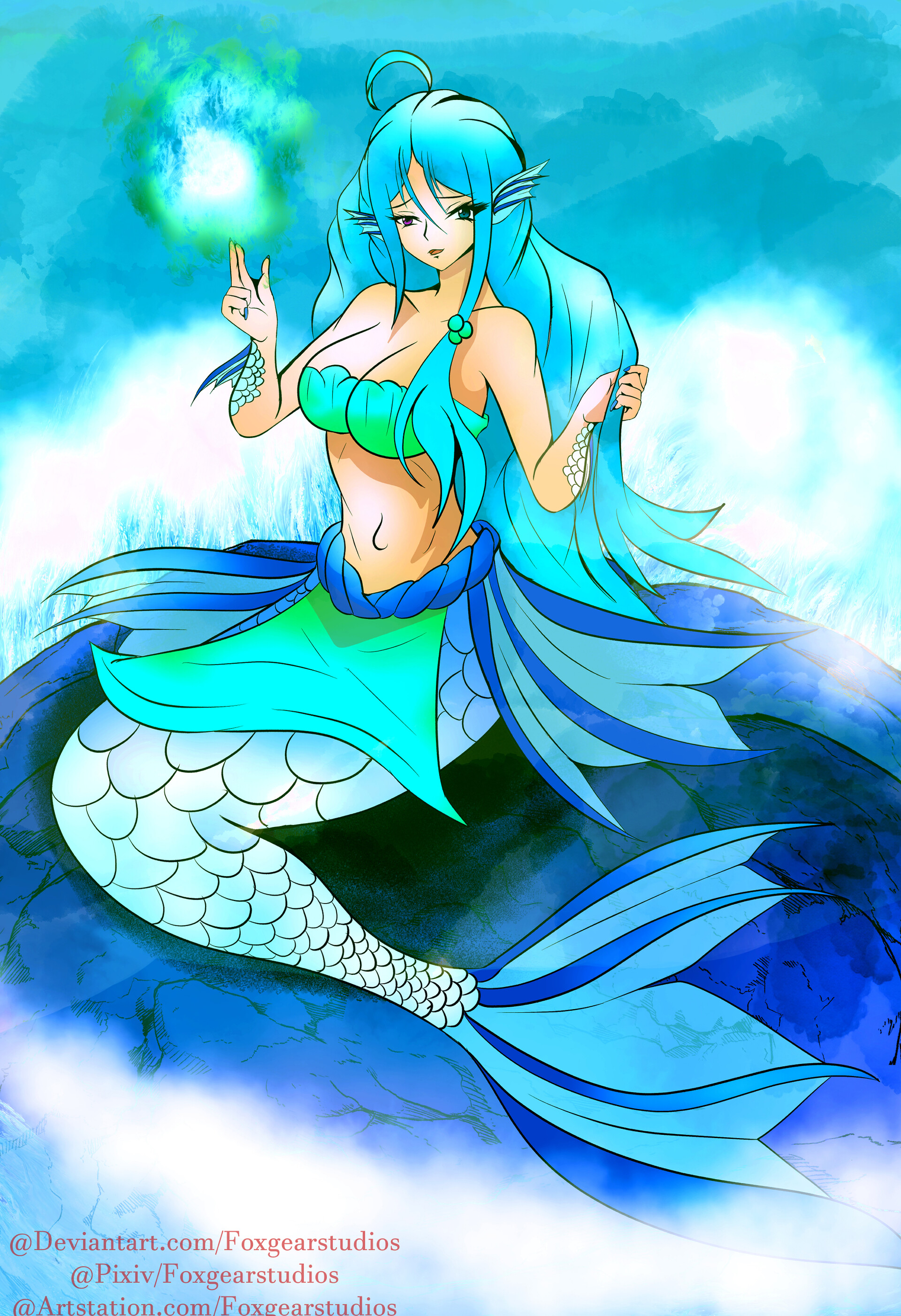 Girl mermaid anime art under water goroku for  section сёдзё Anime  Mermaid Girl HD wallpaper  Pxfuel