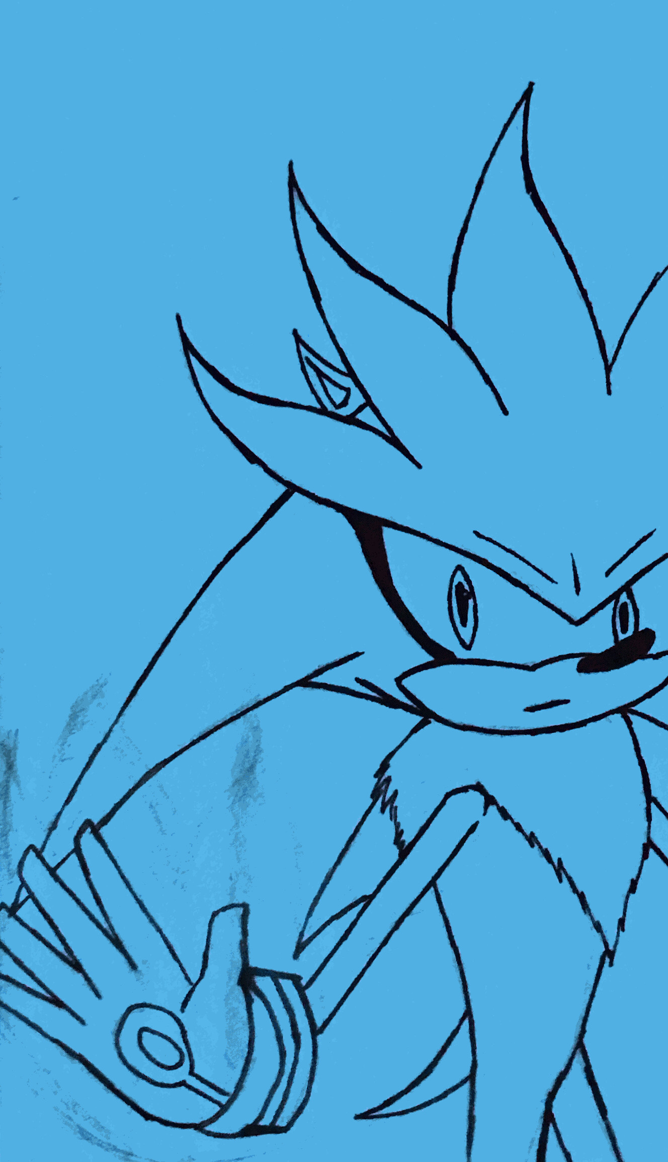 ArtStation - Shadow the Hedgehog (Sketch, outline and final result)