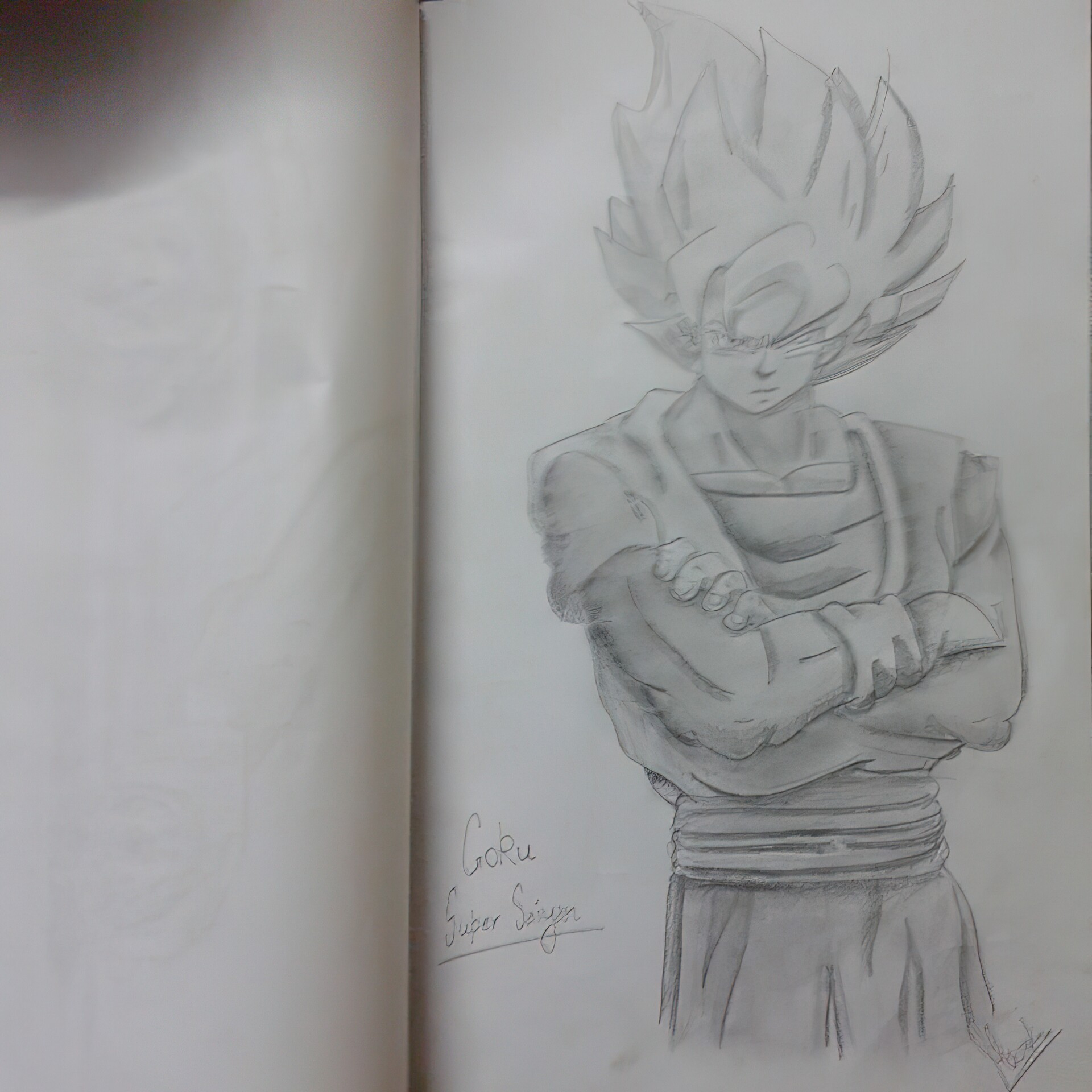 Goku pencil sketch dragon ball z 