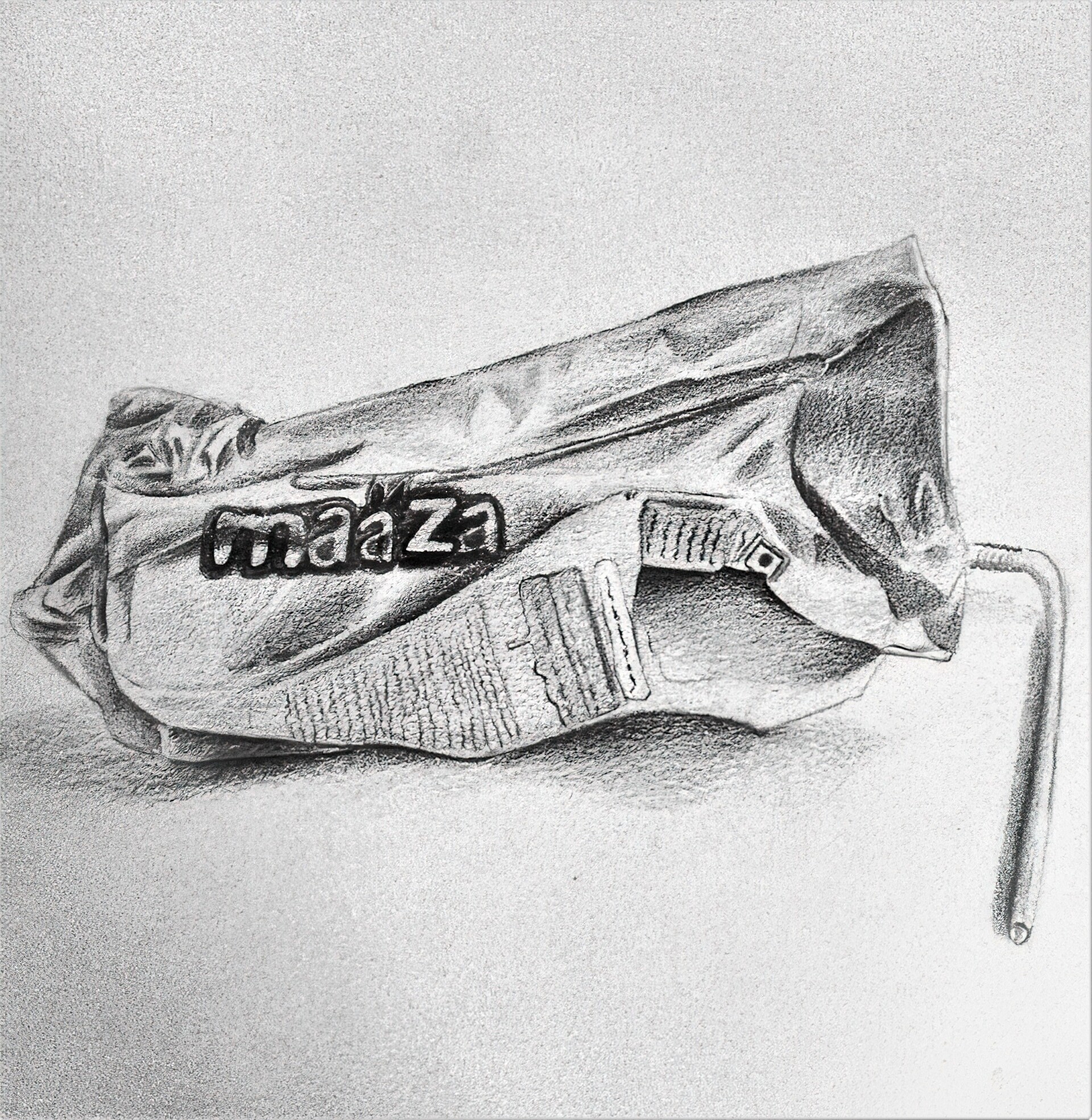 ArtStation Crumpled juice box made in pencil shading live