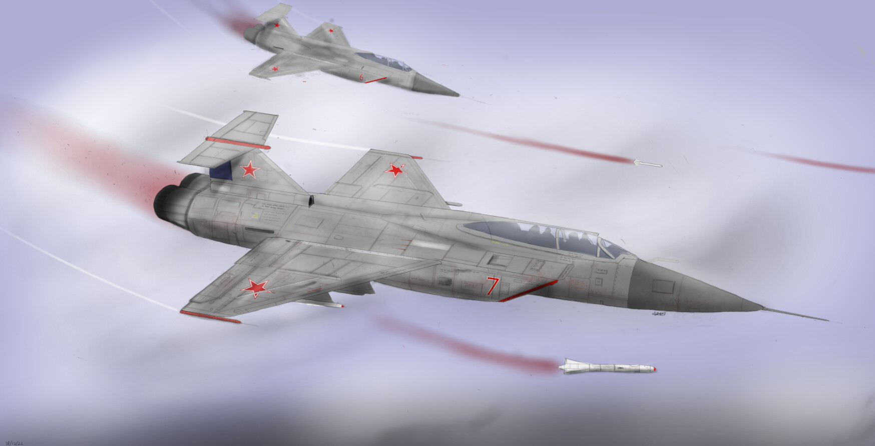 Artstation red alert 3 mikoyan gurevich mig 25