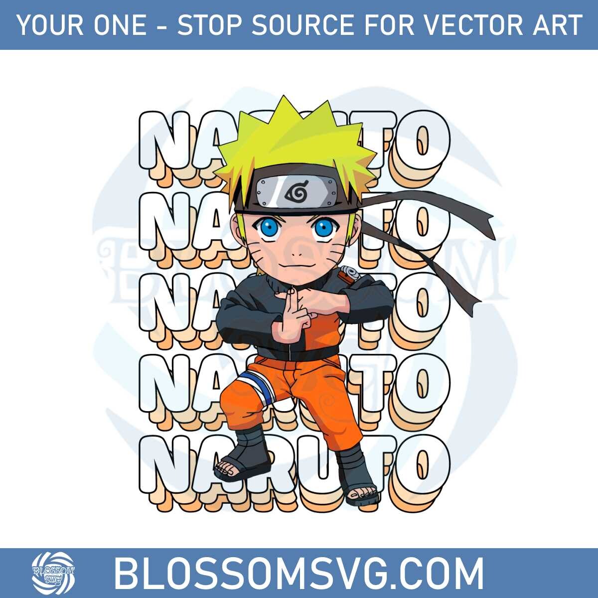 ArtStation - Naruto Chibi Svg Cutting File For Personal Commercial Uses