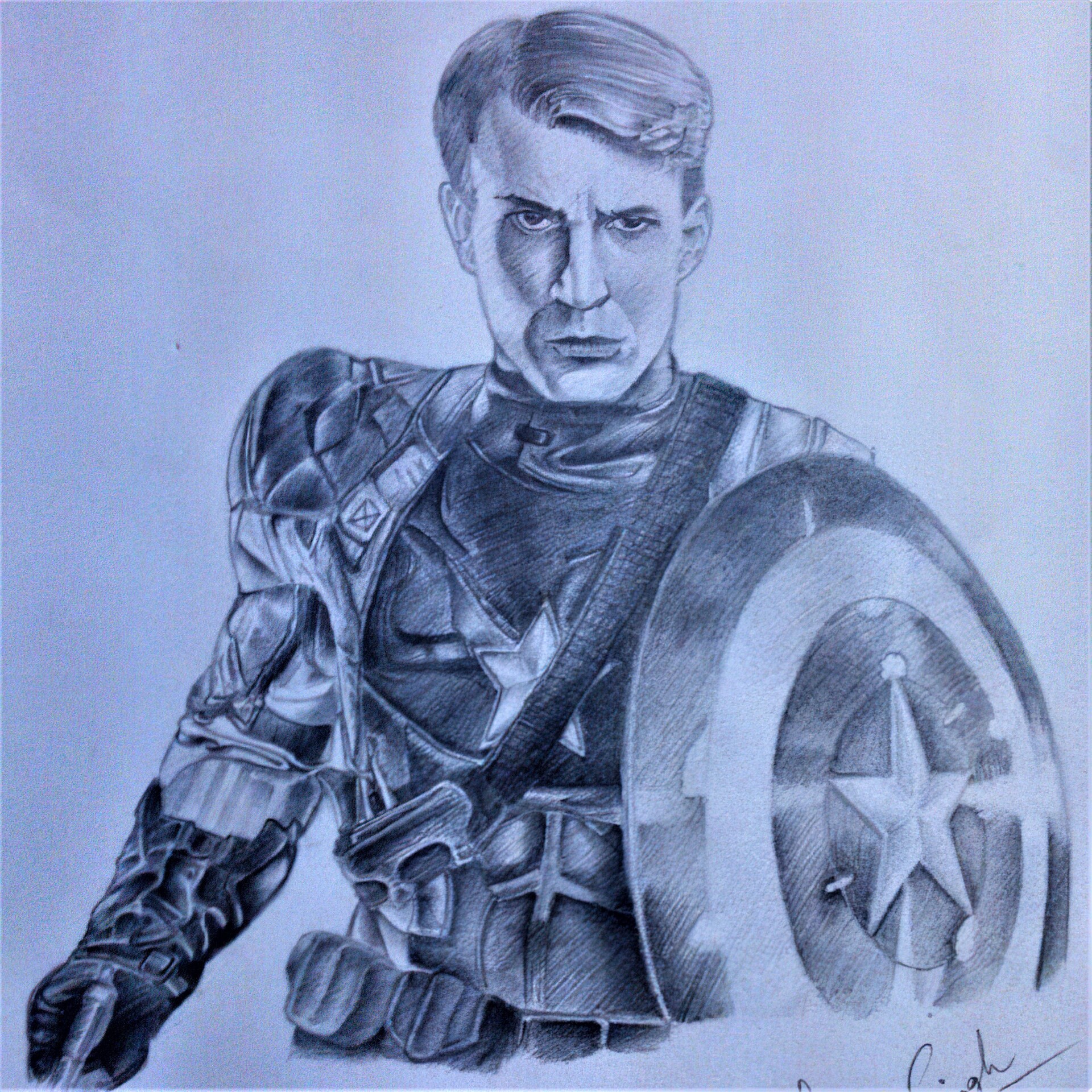 ArtStation - Captain America Steve Rogers OG version sketch