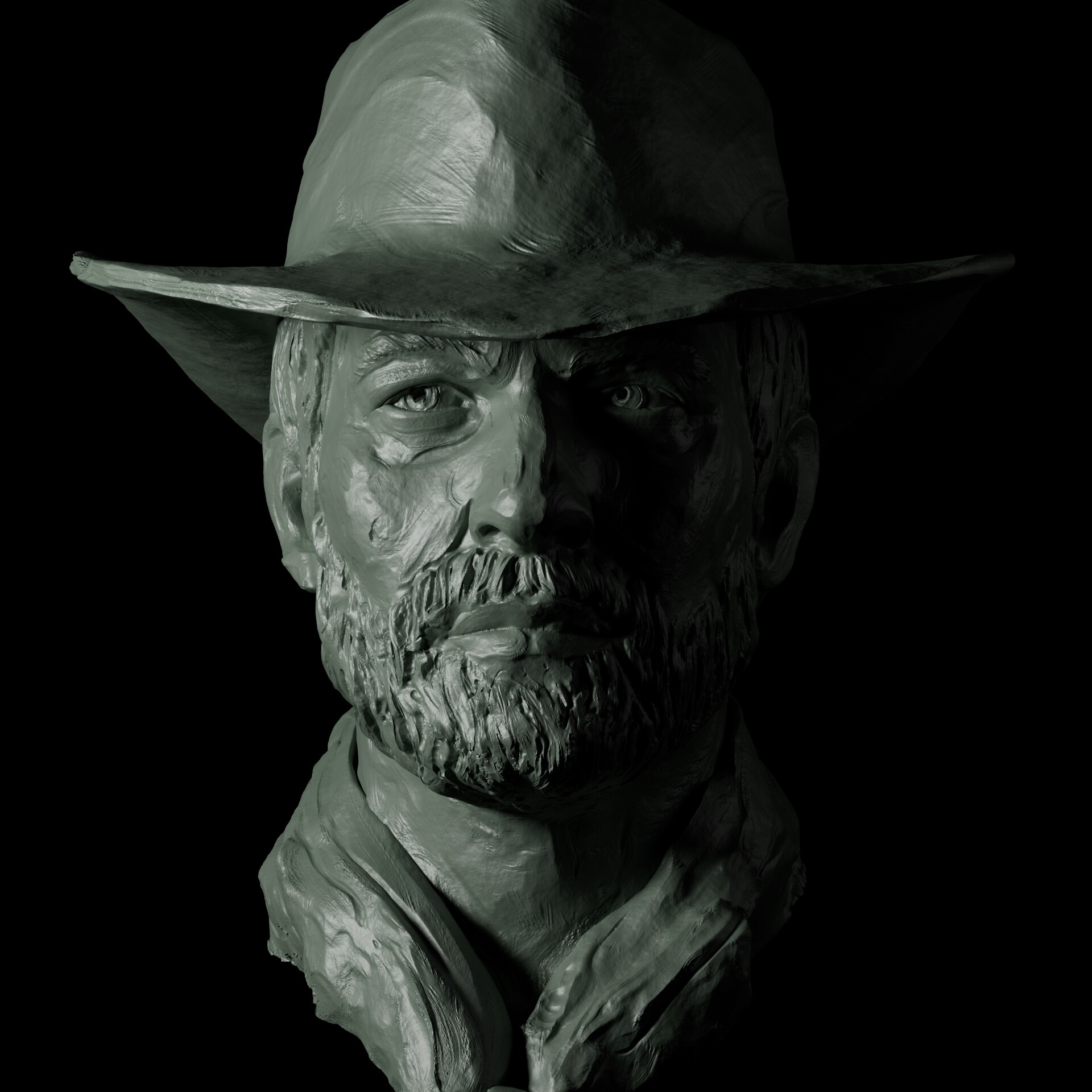 KREA - Arthur Morgan from Red Dead Redemption 2 drawn in the style of  Borderlands