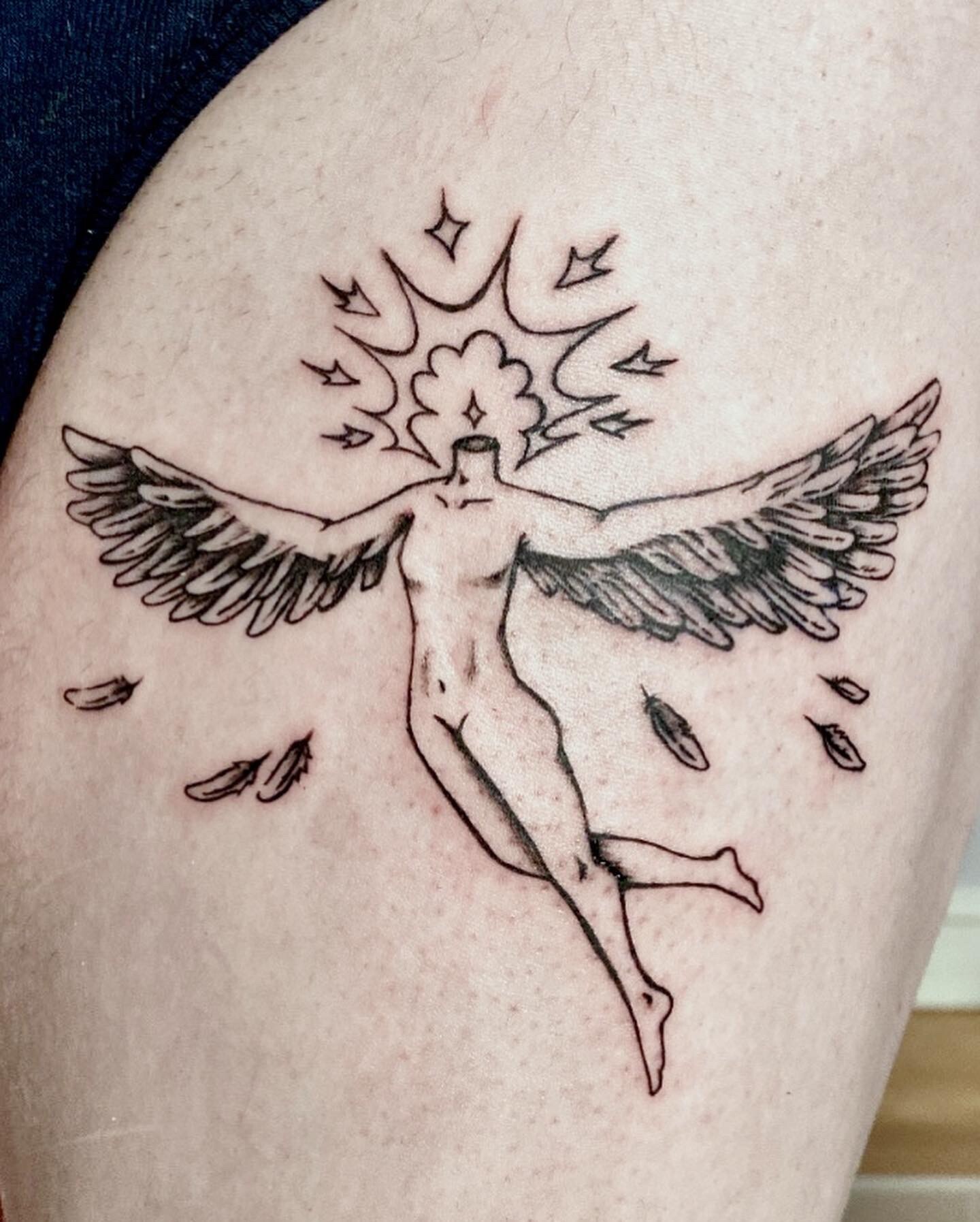 Inked by Tahlia   Falling Icarus  First time trying  Facebook