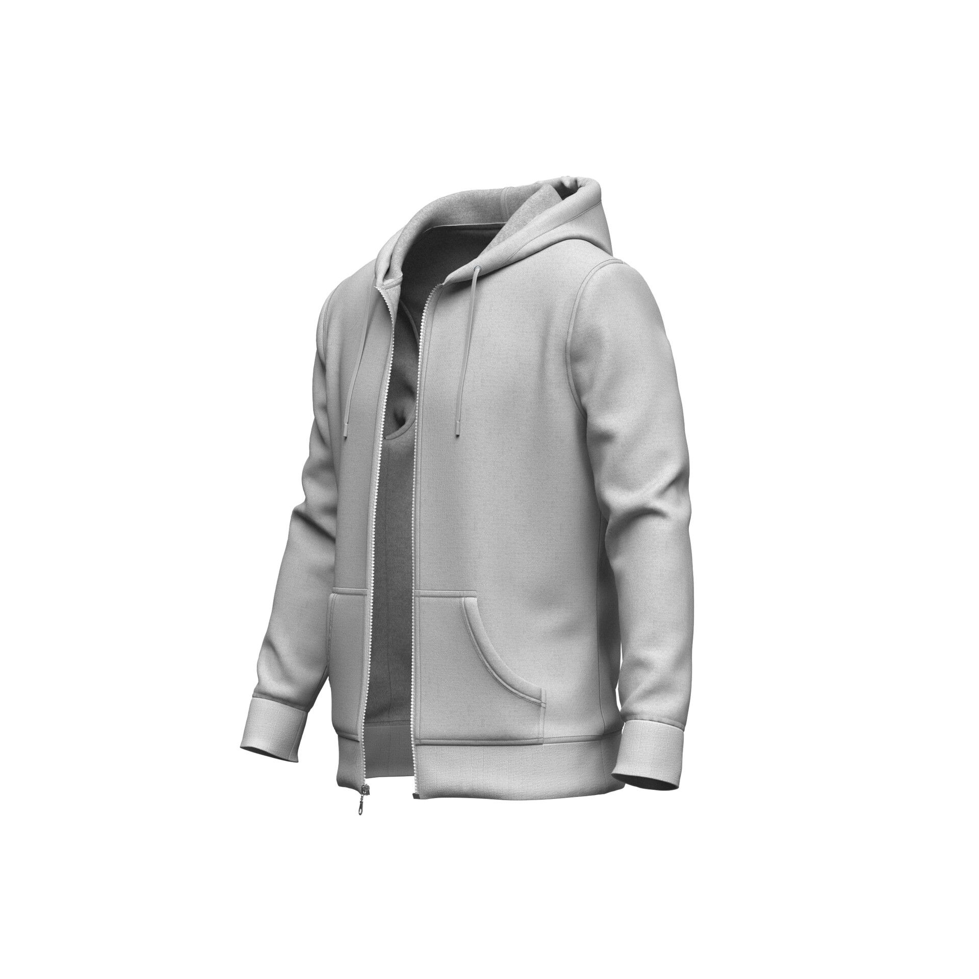 3d top zipper hoodie