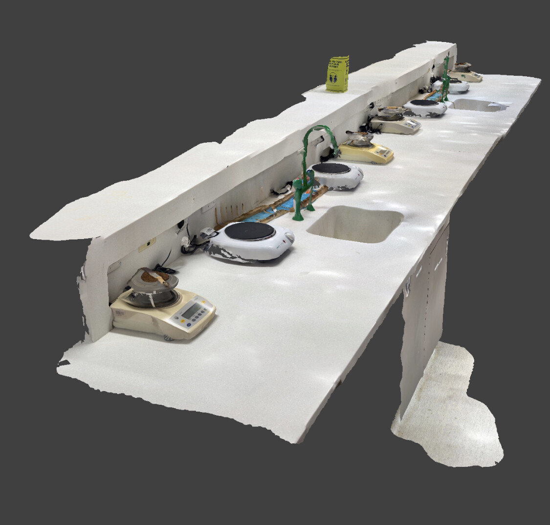 Photogrammetry collected of a work bench.