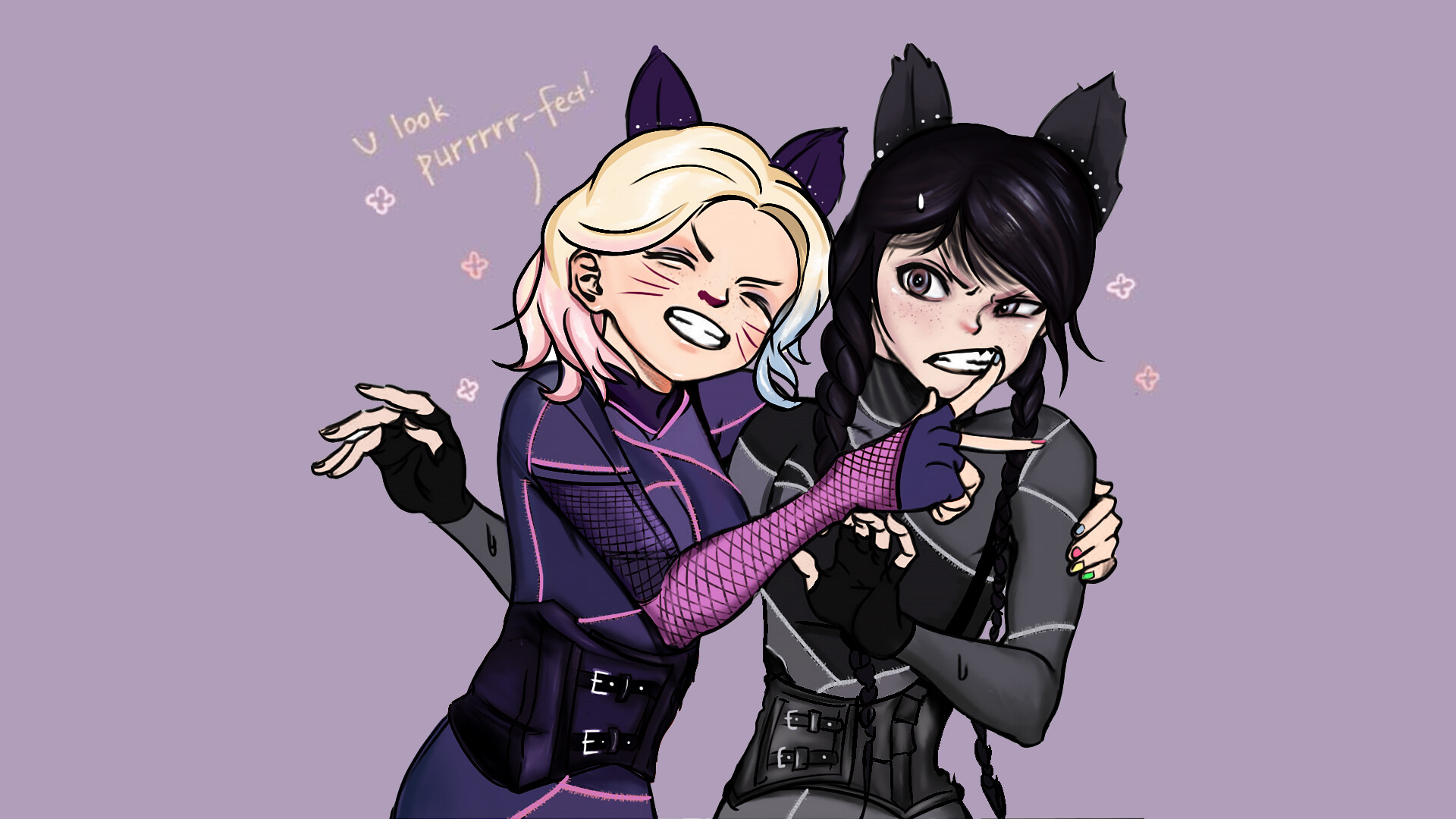 ArtStation - wednesday and enid cute artwork