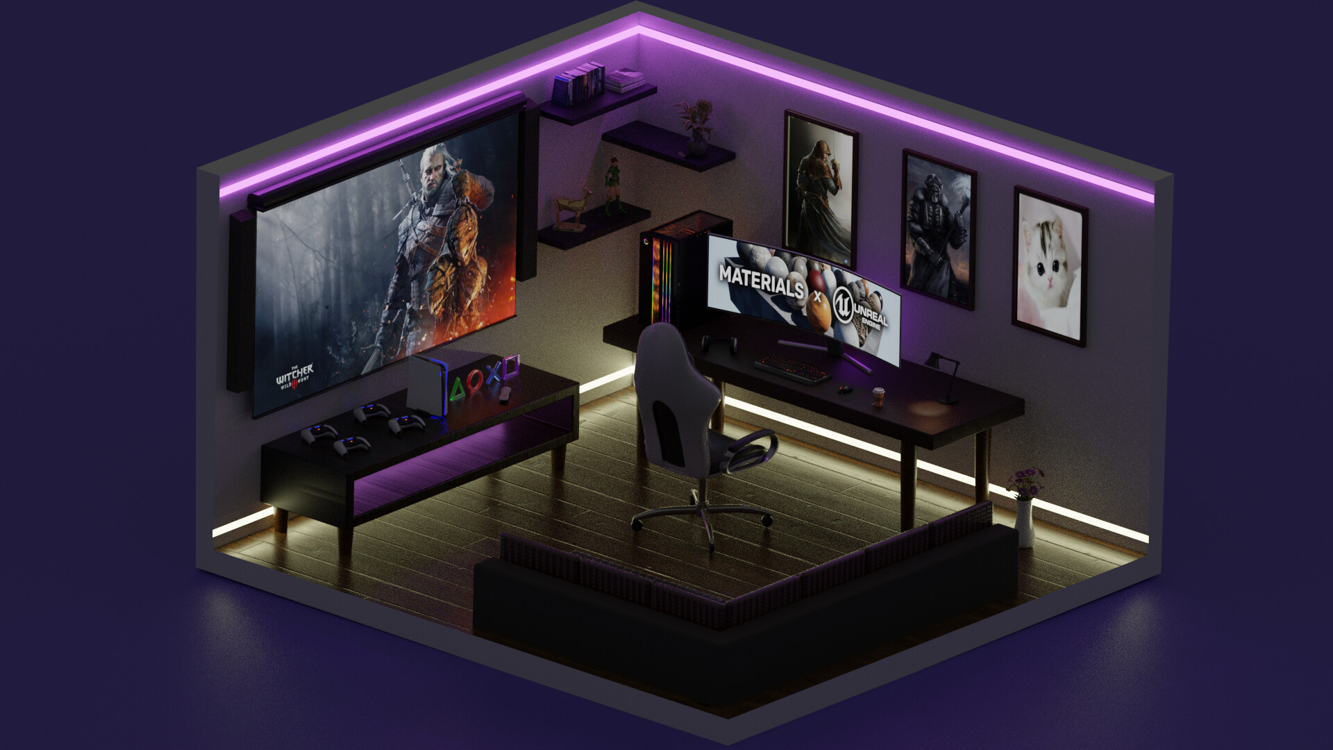 ArtStation - Gaming room