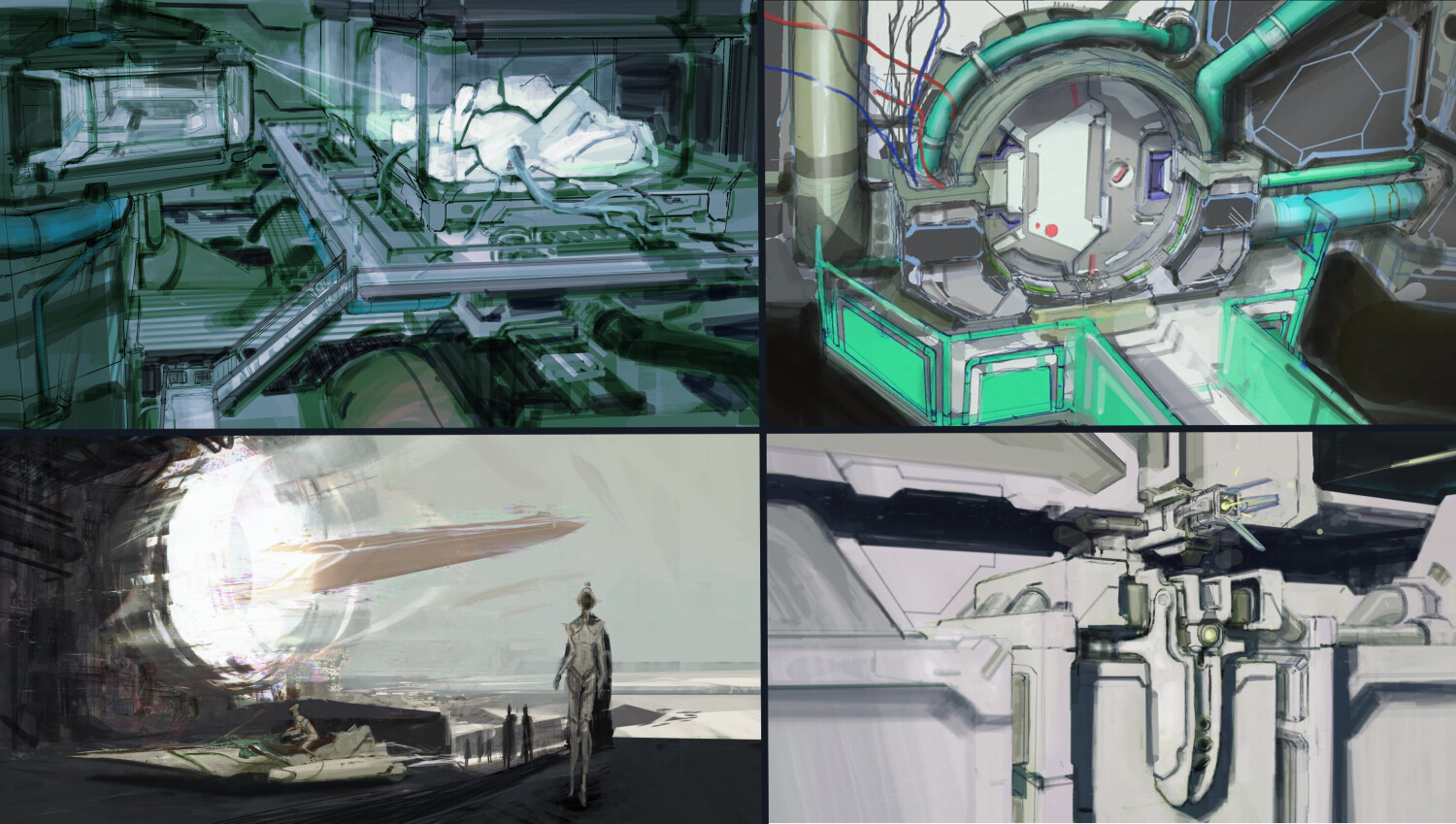 some mood sketching- I find these super fun to do, and I feel they're a nice way to get immersed before diving into more specific problem solving