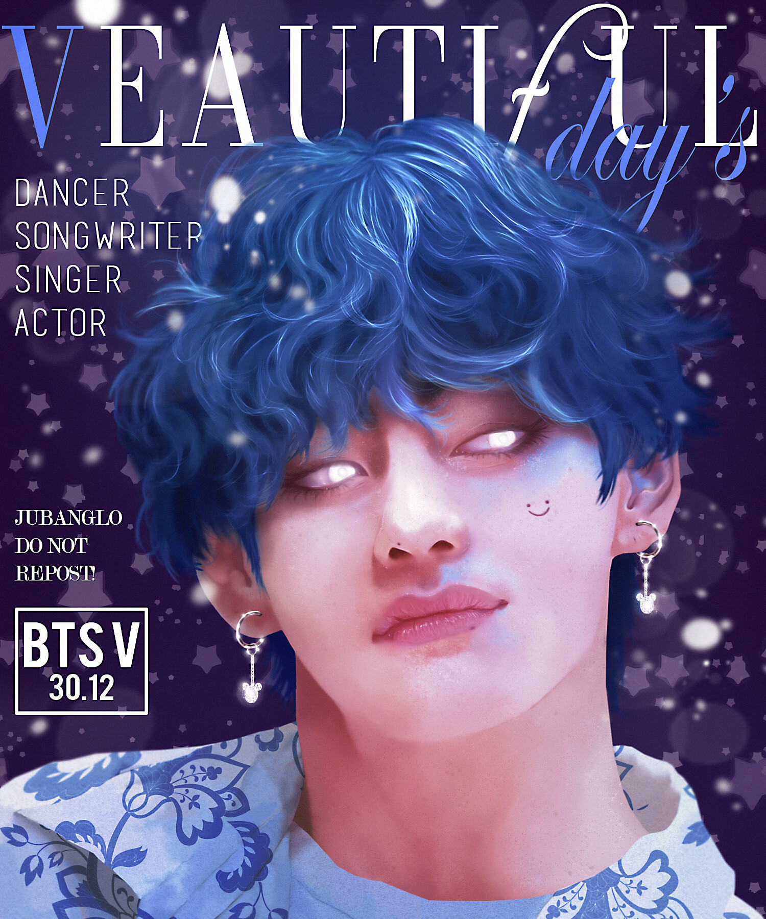 Taehyung blue hair Wallpapers Download  MobCup