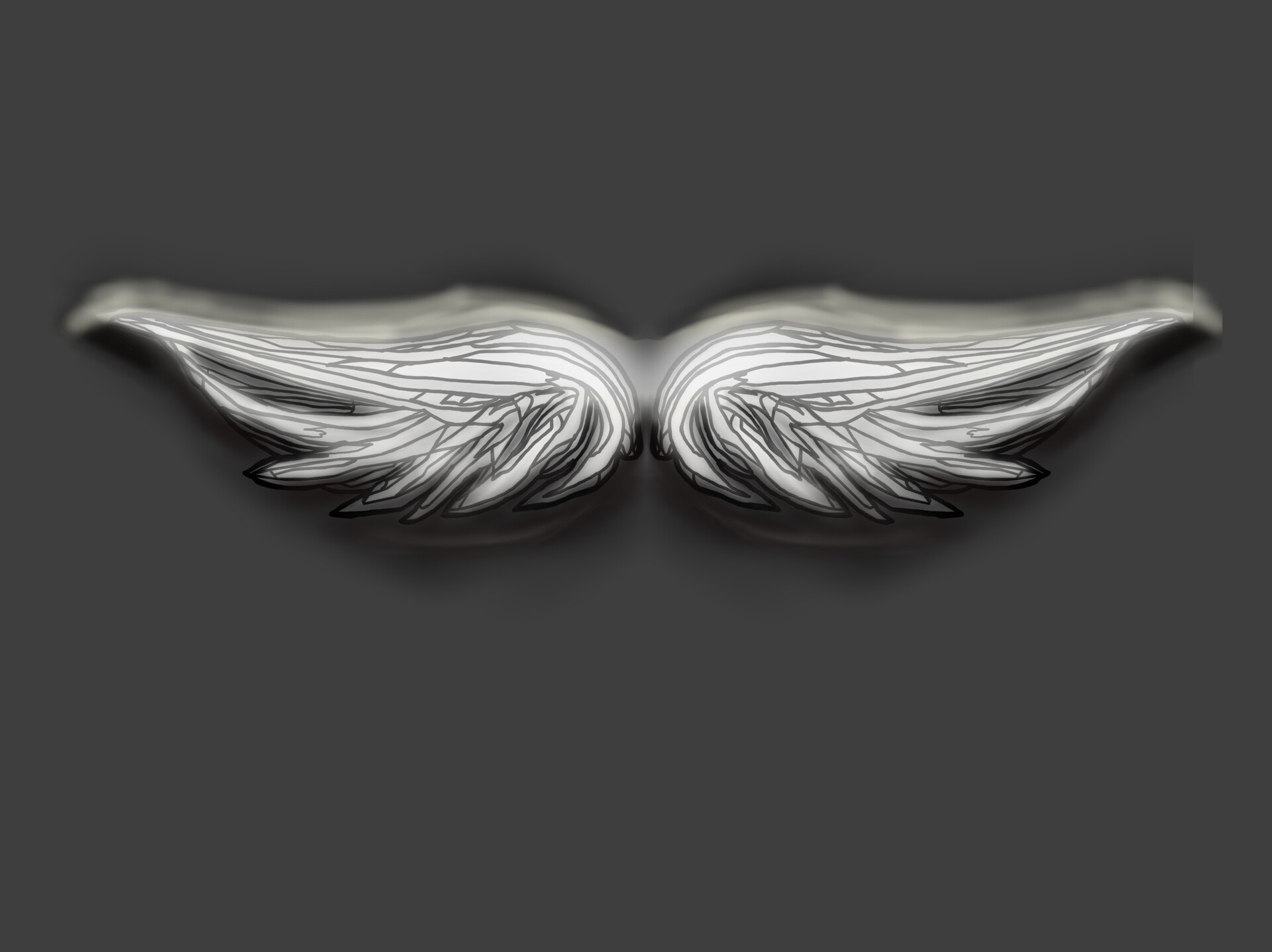 ArtStation - angel wings from a necklace drawing