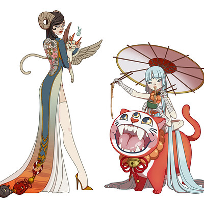 Jessica madorran character design japan character line up 2022 artstation