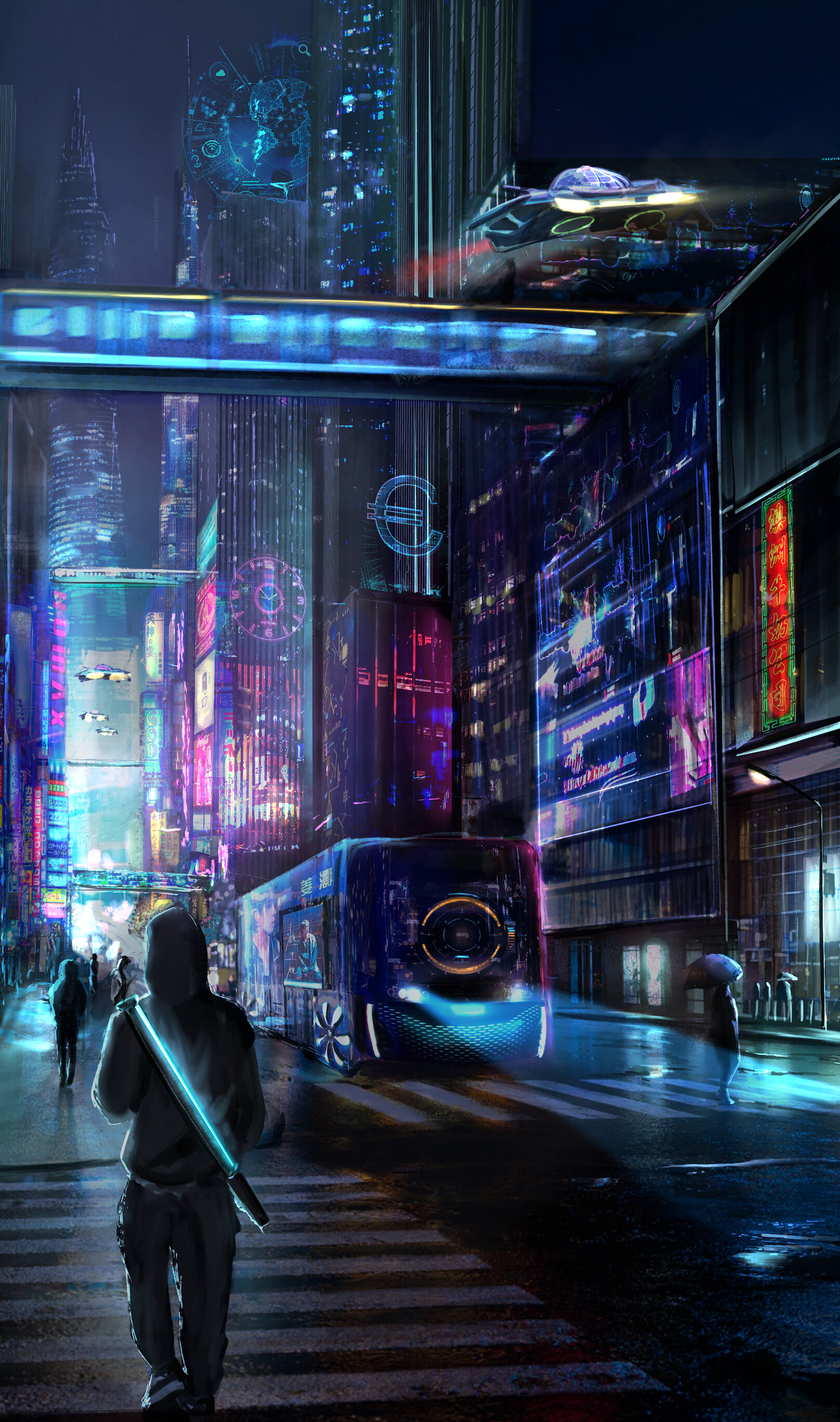 ArtStation - Cyber City Concept Art