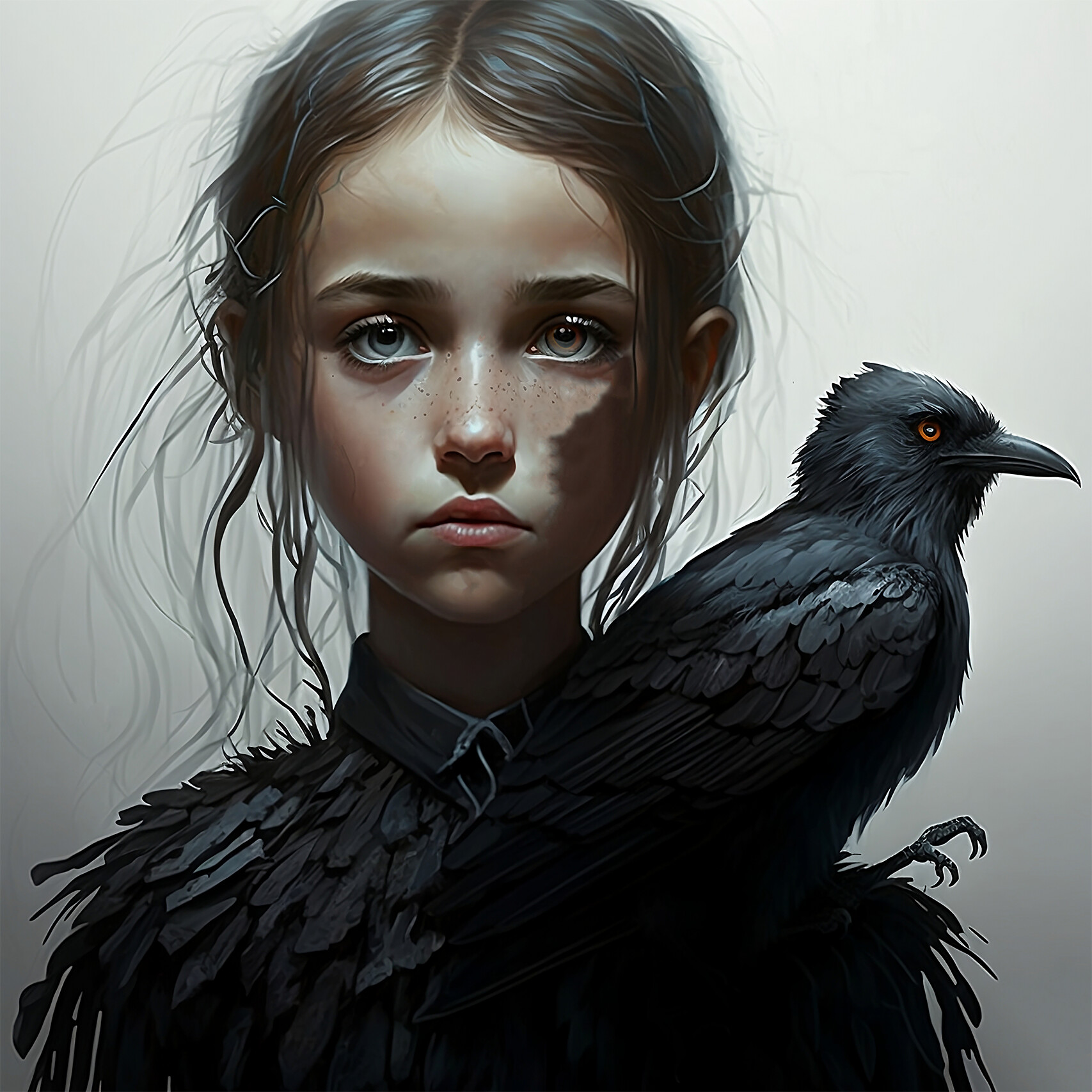 ArtStation - The Girl and the Crow