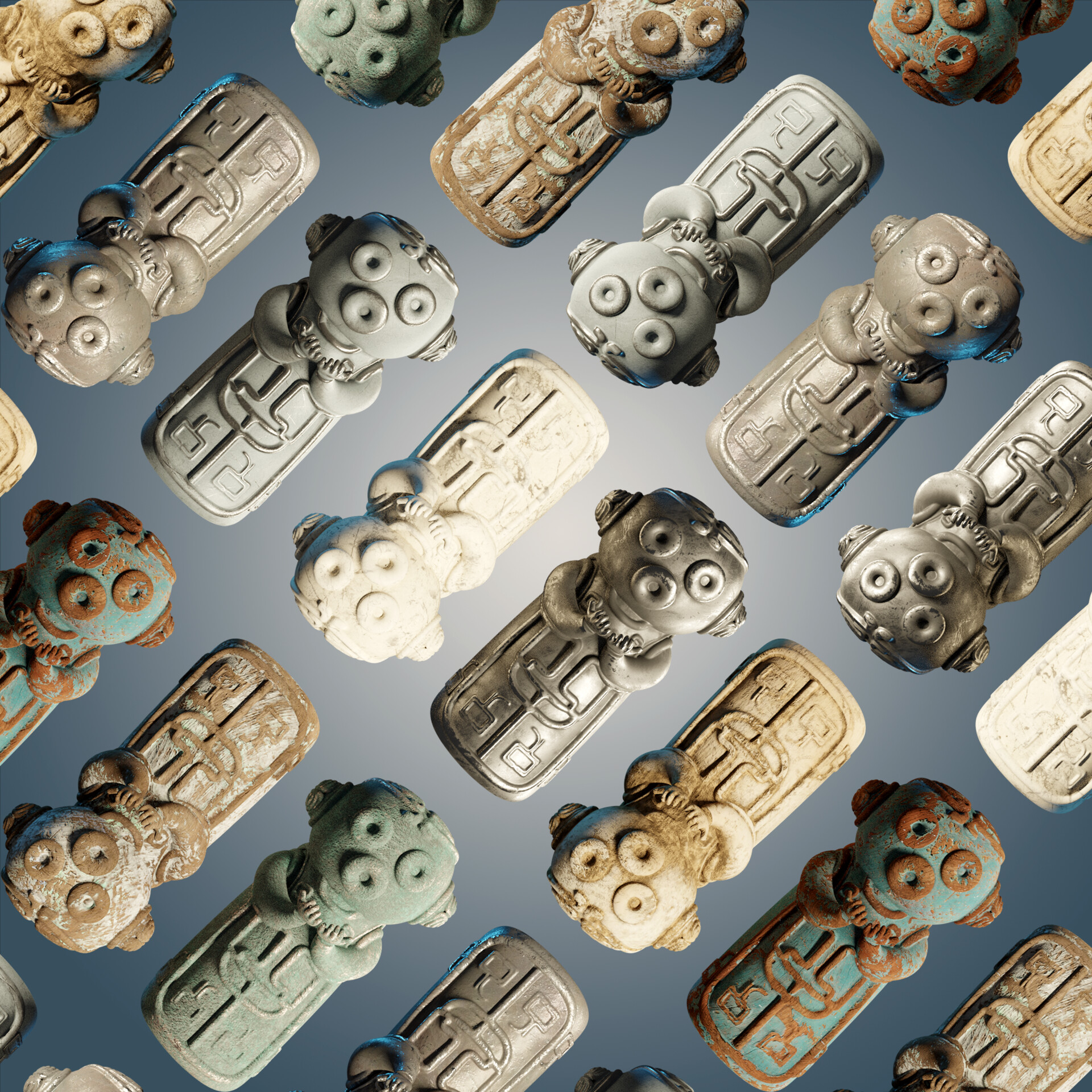 ArtStation Sleeping Statues 3D remake