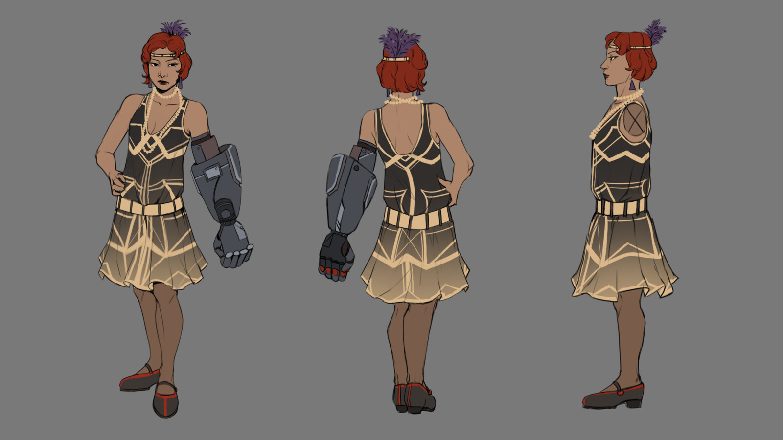 Finished Character Design Turnaround