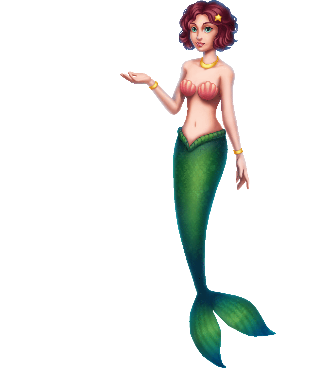 ArtStation Mobile game art Mermaid skeletal animation