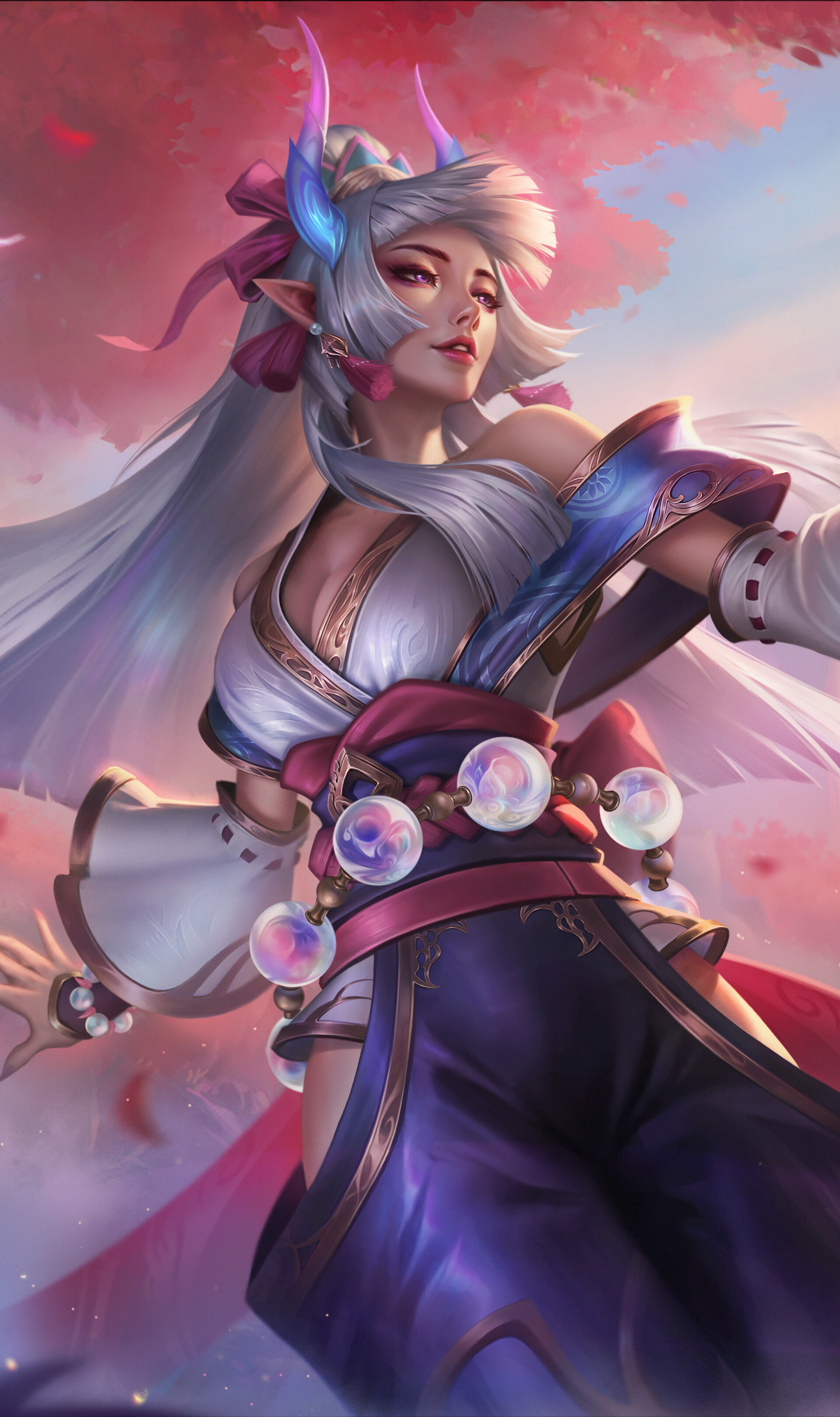 HD wallpaper: League of Legends, spirit blossom, Riven (League of