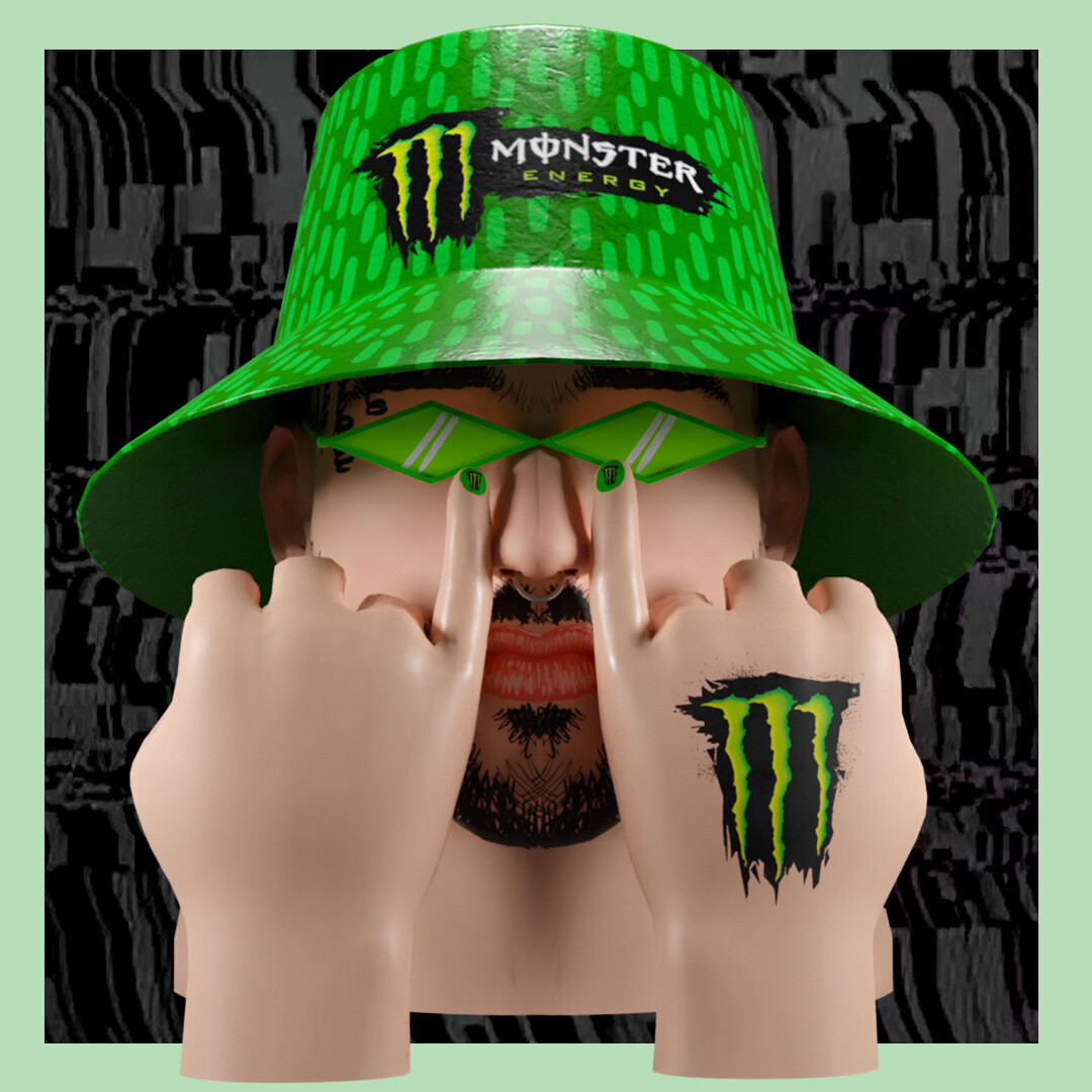 ArtStation Bad Bunny brand activation MonsterEnergy