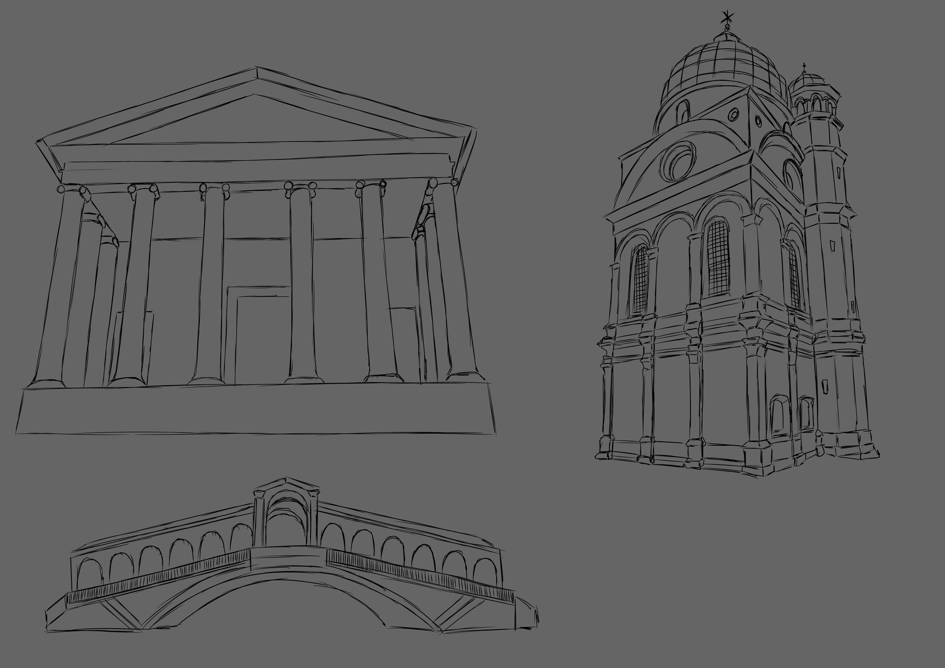 How to Draw Famous Buildings St Pauls Cathedral London  YouTube