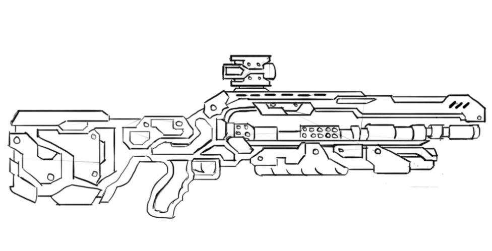 ArtStation - Sci Fi Gun (In Progress)
