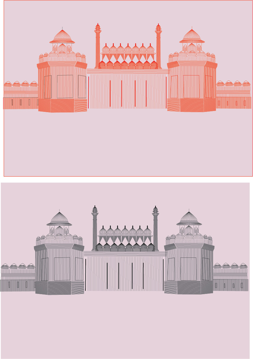 the palace delhi raj 1857 India Shahjahanabad Qila-i-Mubarak Stock Photo -  Alamy