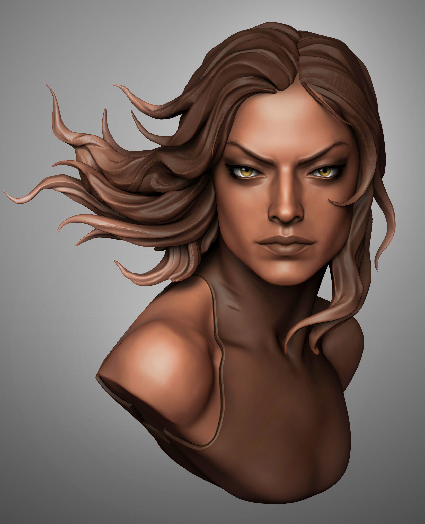 ArtStation Female Hero Head sketching