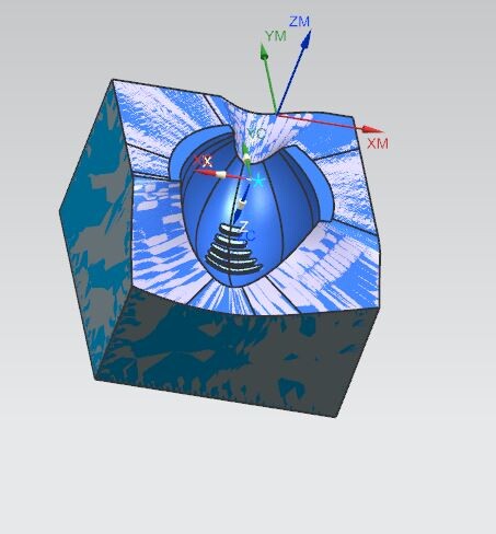 The top part of mold is machined using CNC.