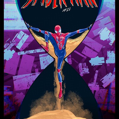 ArtStation - Amazing Fantasy 15 cover remake Spider-Man