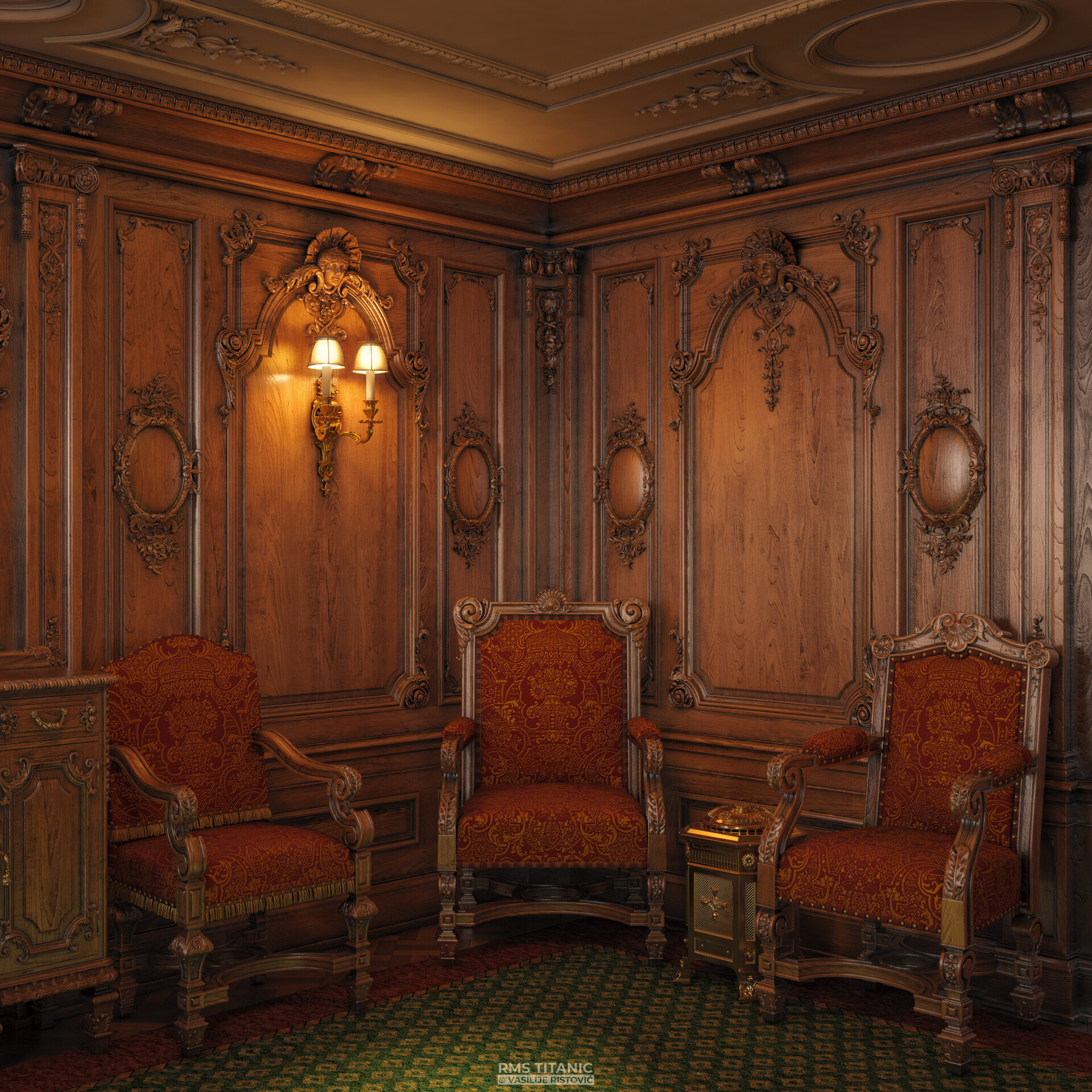 Vasilije Ristovic Titanic Parlour Suite Sitting Room C62 Interior