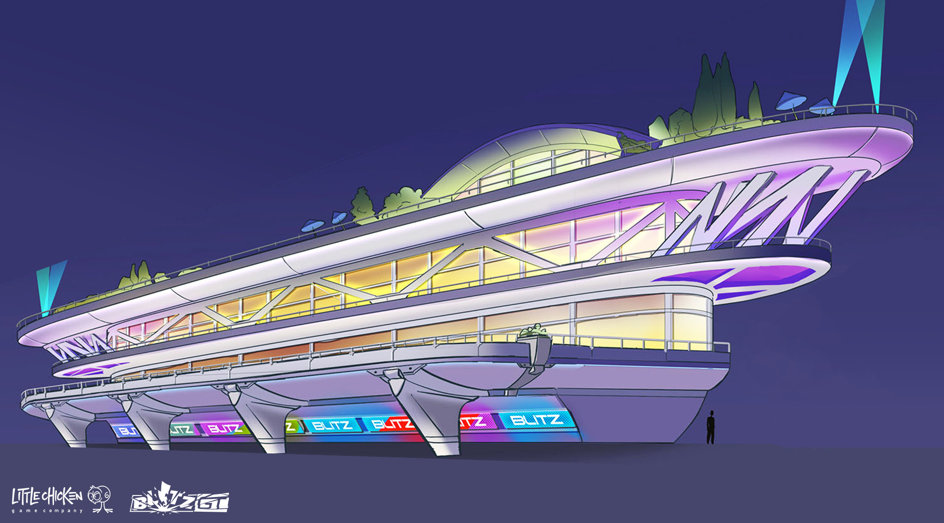 Design for the grandstand, so there would be a place for the audience.