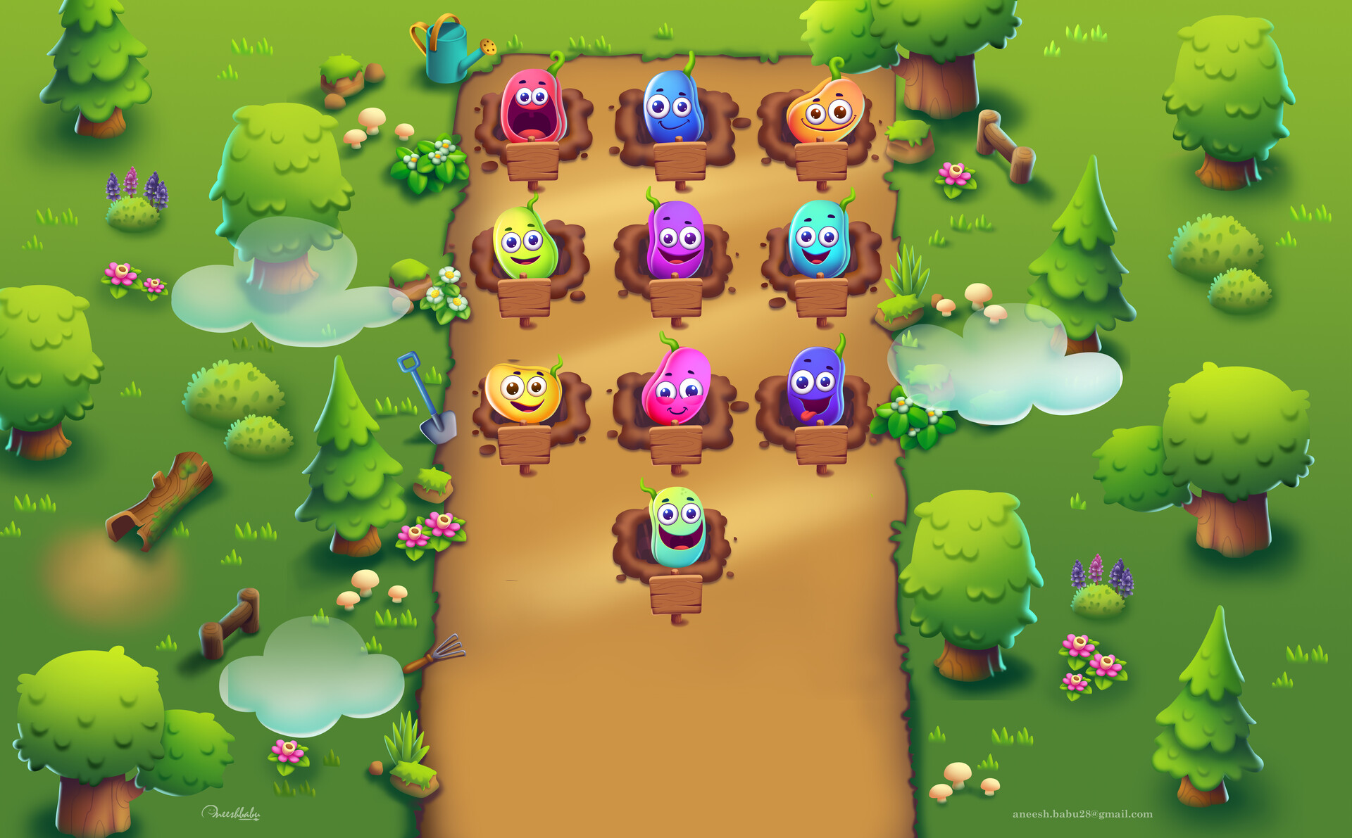 ArtStation - Seed Game Map Illustration