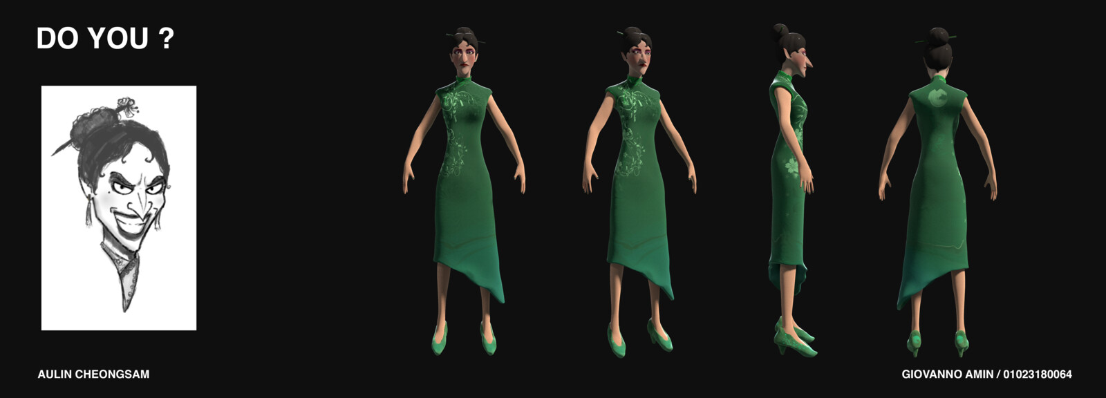 Character_Bad Auntie_Cheongsam Costume