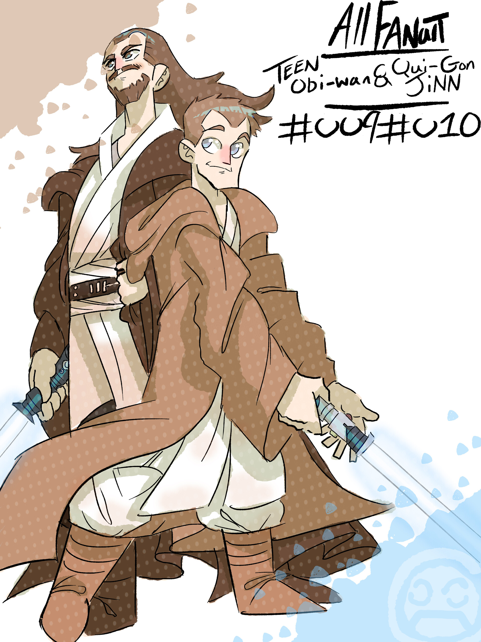 Star Wars fan art - Qui Gon Jinn & Obi Wan Kenobi - Wattpad