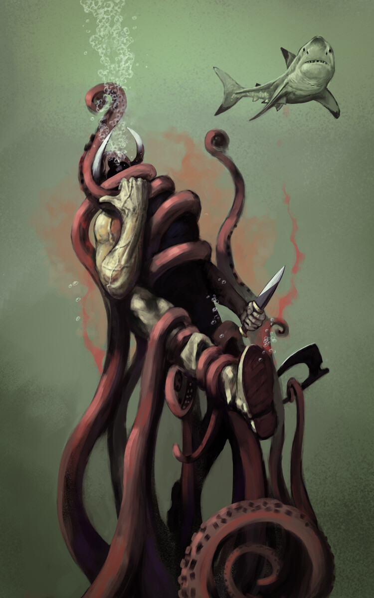 Another tribute to great Frank Frazetta.